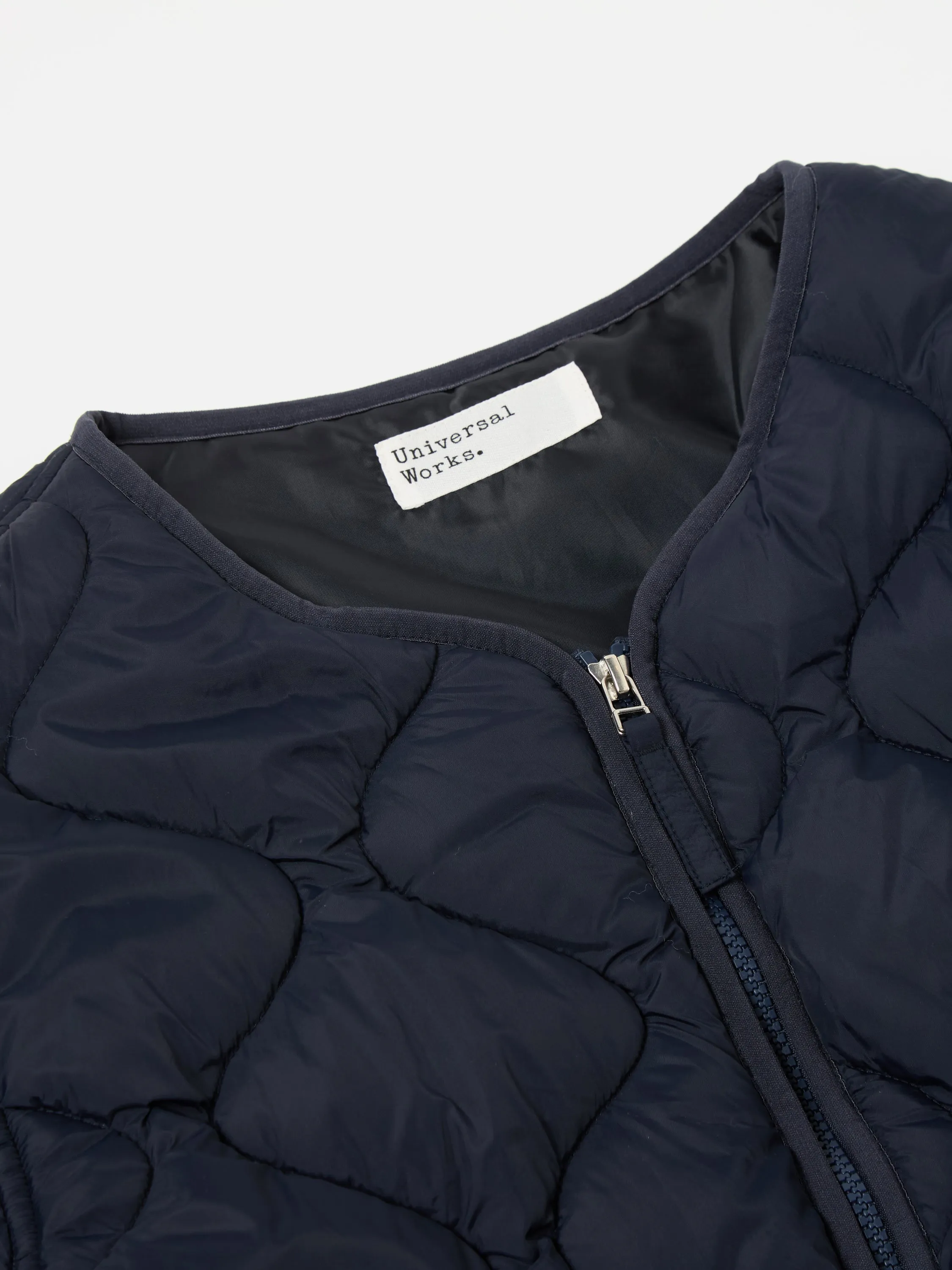 Universal Works Liner Jacket in Navy Diamond Quilt sold by Universal Works product image thumbnail 3