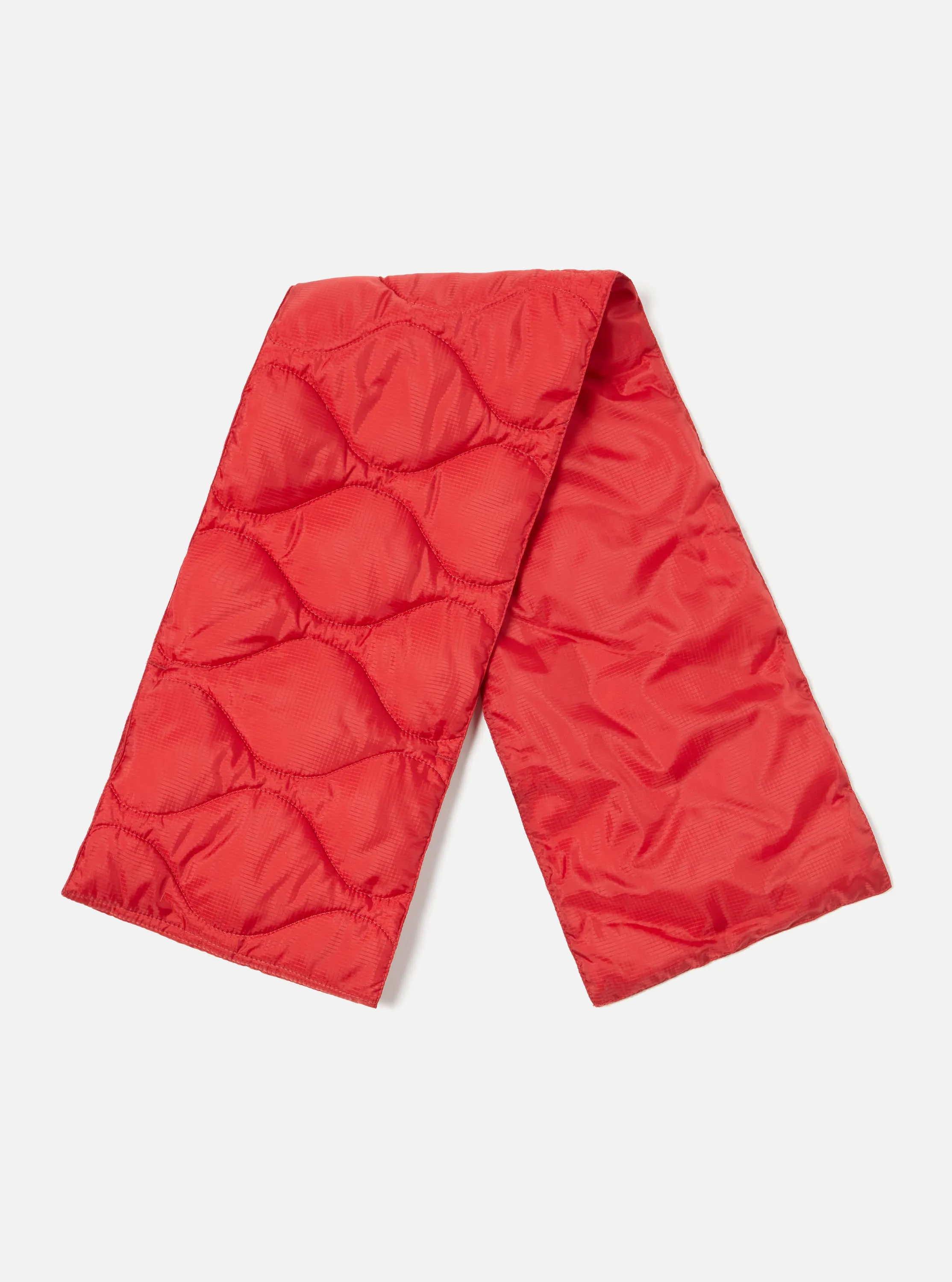Taion by F/CE. Packable Down Scarf in Red Nylon Ripstop/Duck Down sold by Universal Works product image thumbnail 2