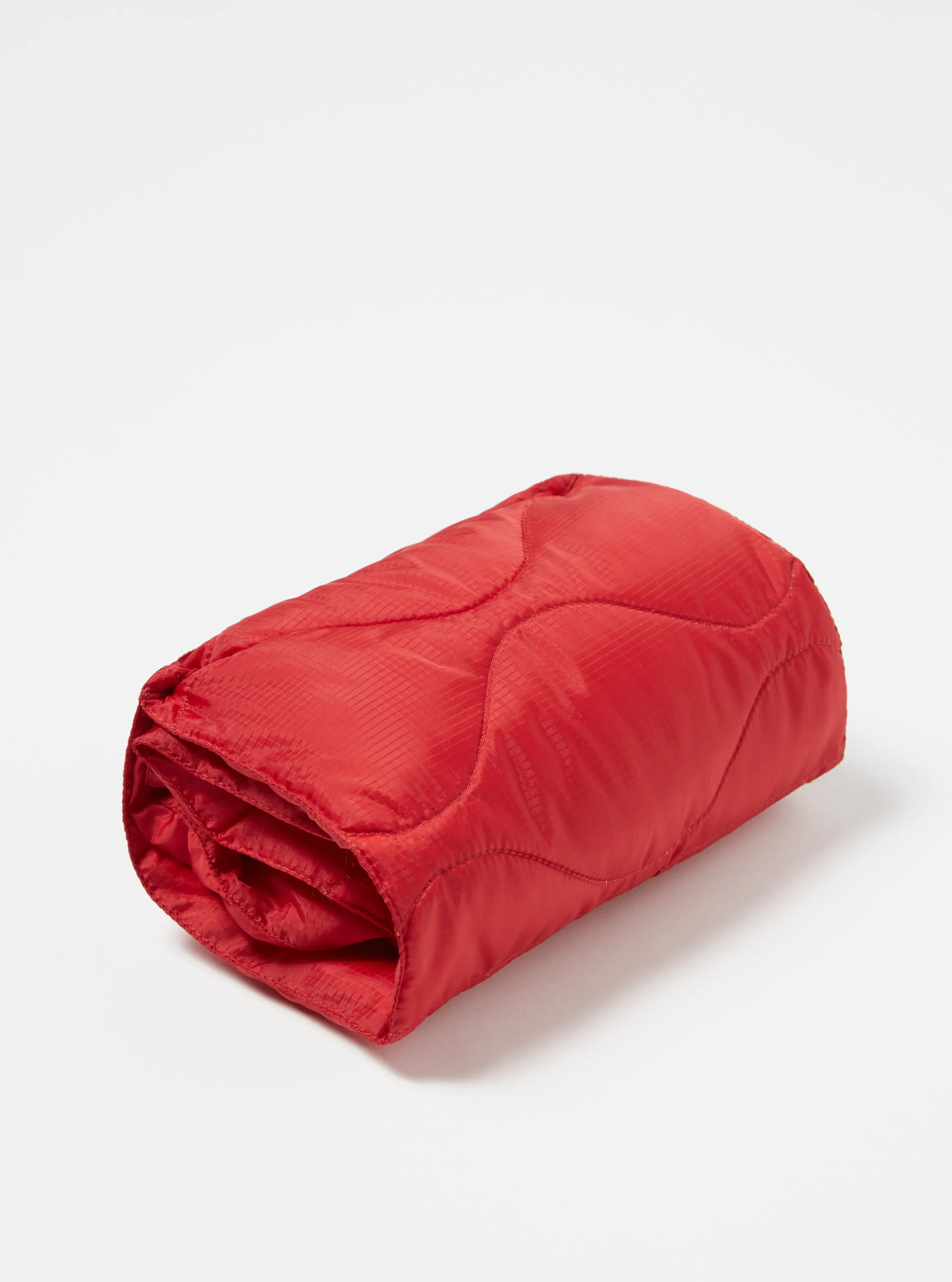 Taion by F/CE. Packable Down Scarf in Red Nylon Ripstop/Duck Down sold by Universal Works product image thumbnail 5