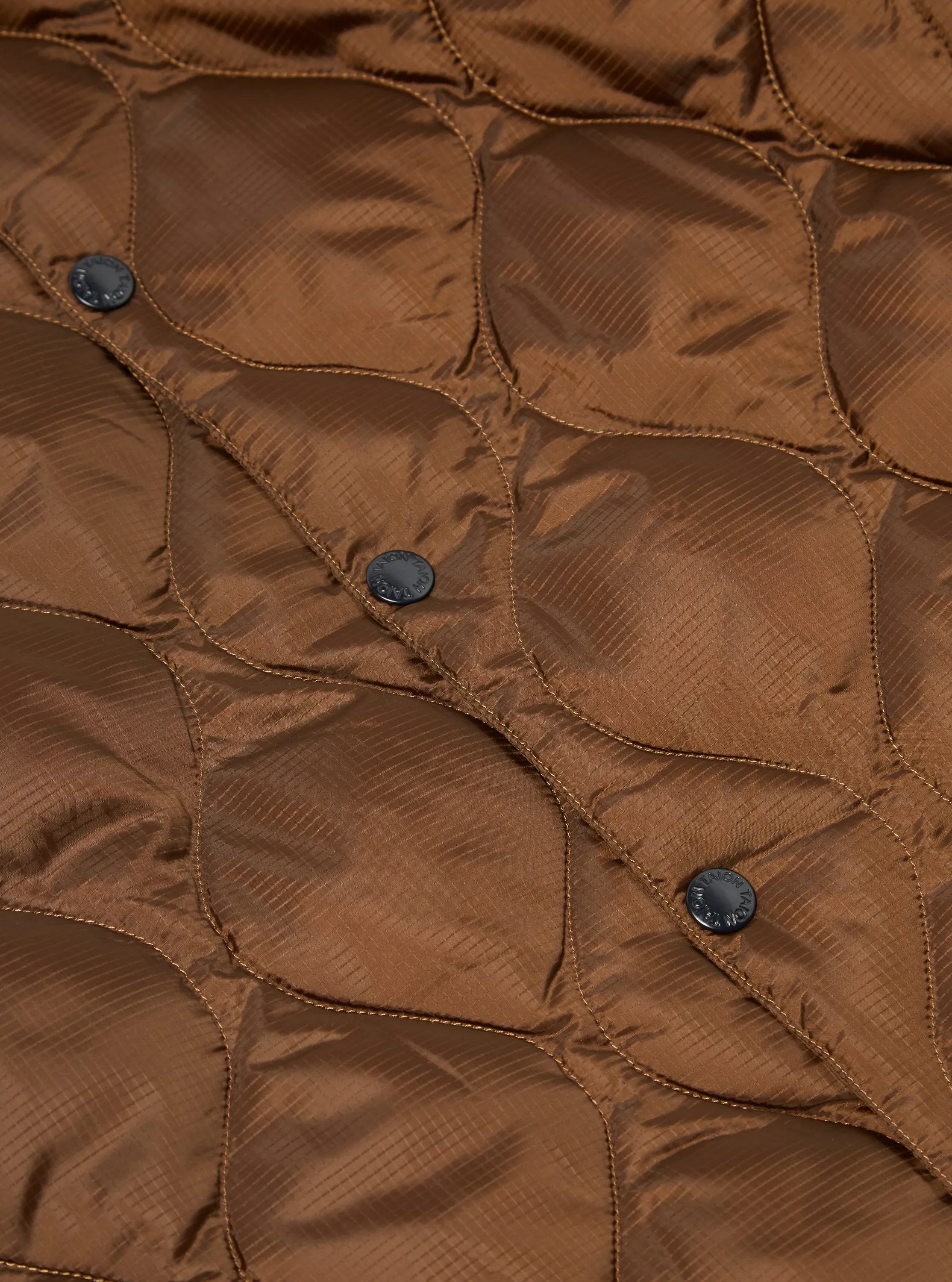 Taion by F/CE. Packable Inner Down Jacket in Brown Nylon Ripstop/Duck Down sold by Universal Works product image thumbnail 5