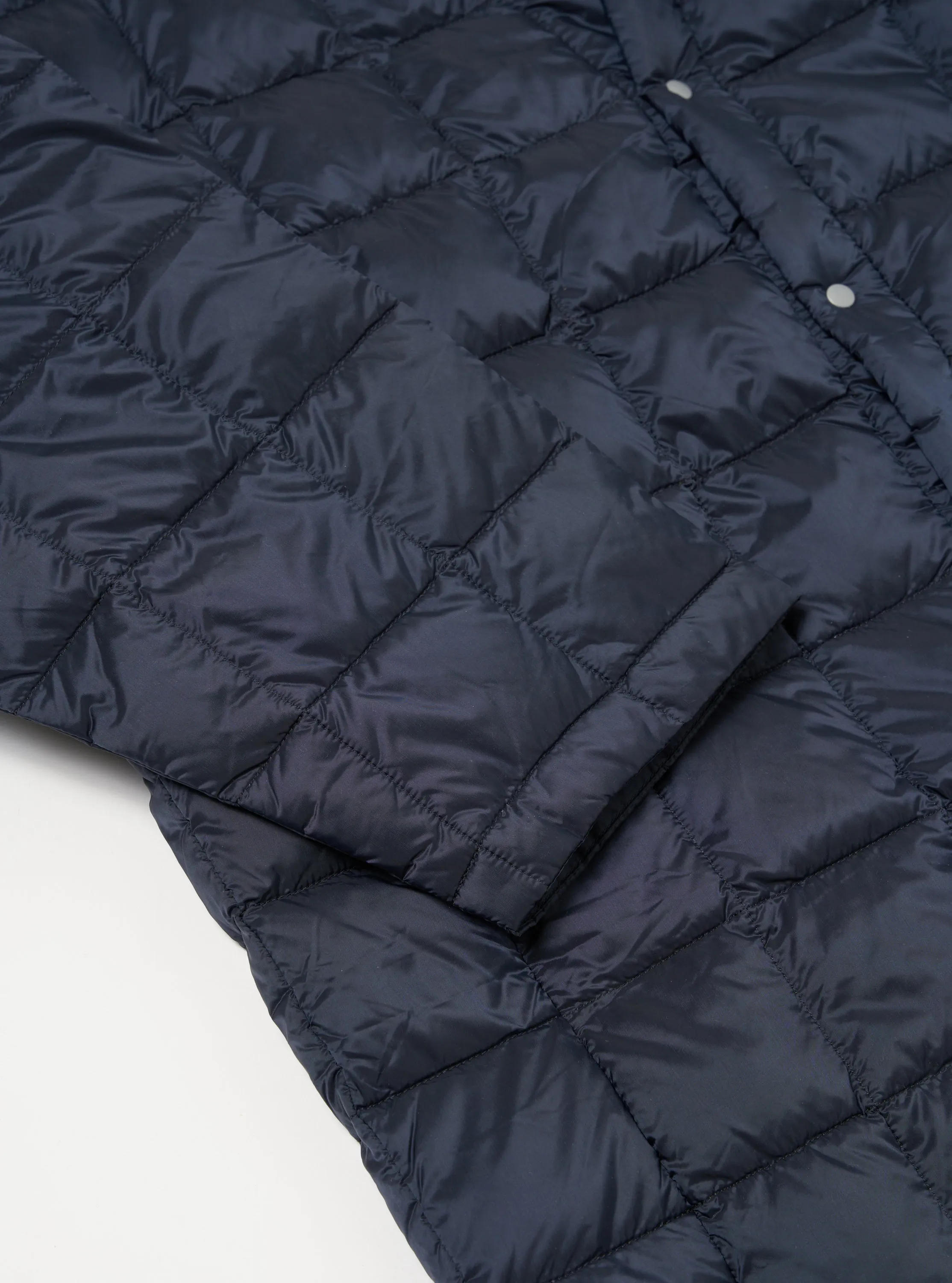 Taion Hanten Down Cardigan in Dark Navy Nylon sold by Universal Works product image thumbnail 5