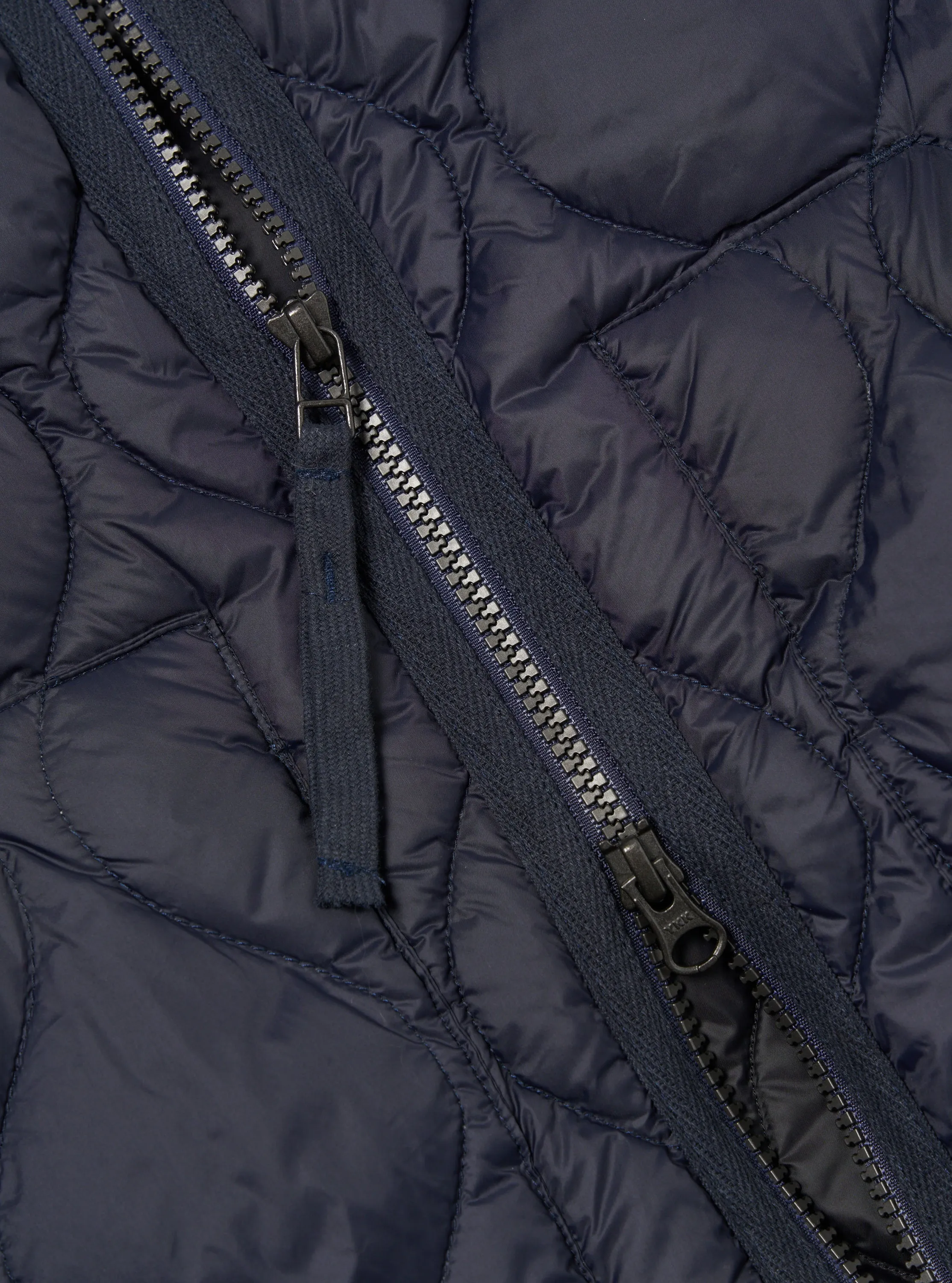 Taion V-Neck Down Vest in Dark Navy Soft-Shell Nylon sold by Universal Works product image thumbnail 4