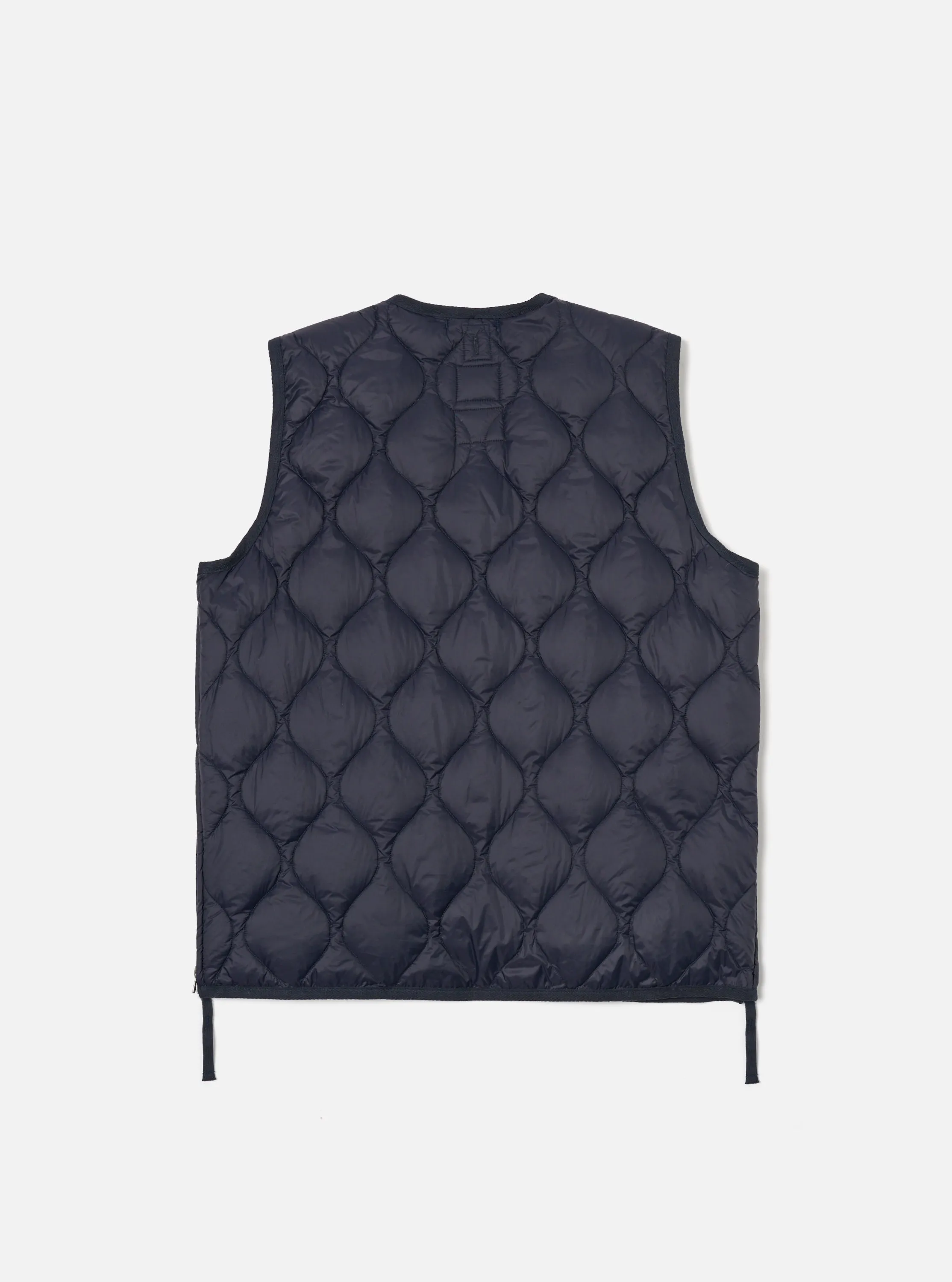 Taion V-Neck Down Vest in Dark Navy Soft-Shell Nylon sold by Universal Works product image thumbnail 2