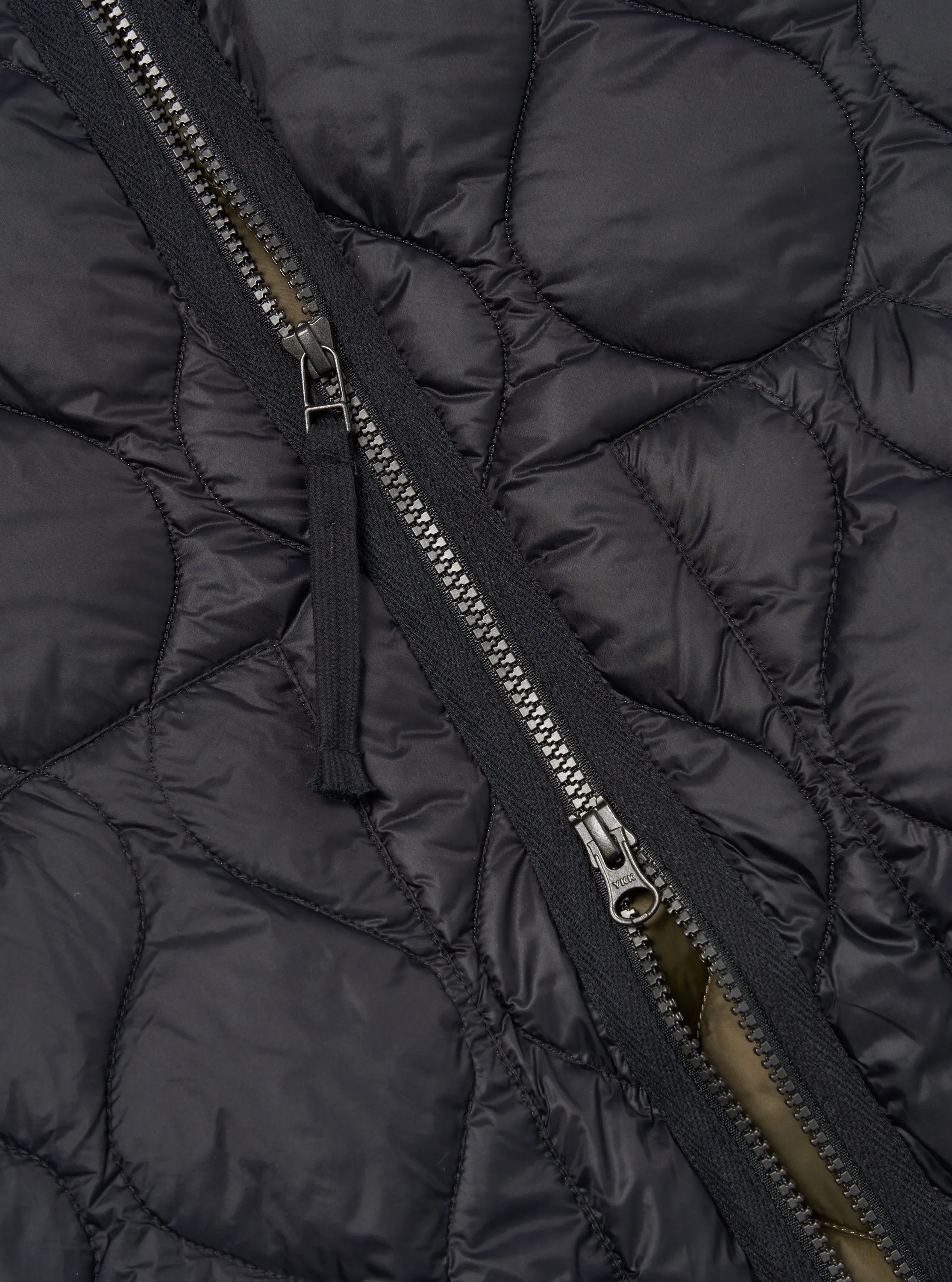 Taion V-Neck Down Vest in Black Soft-Shell Nylon sold by Universal Works product image thumbnail 4