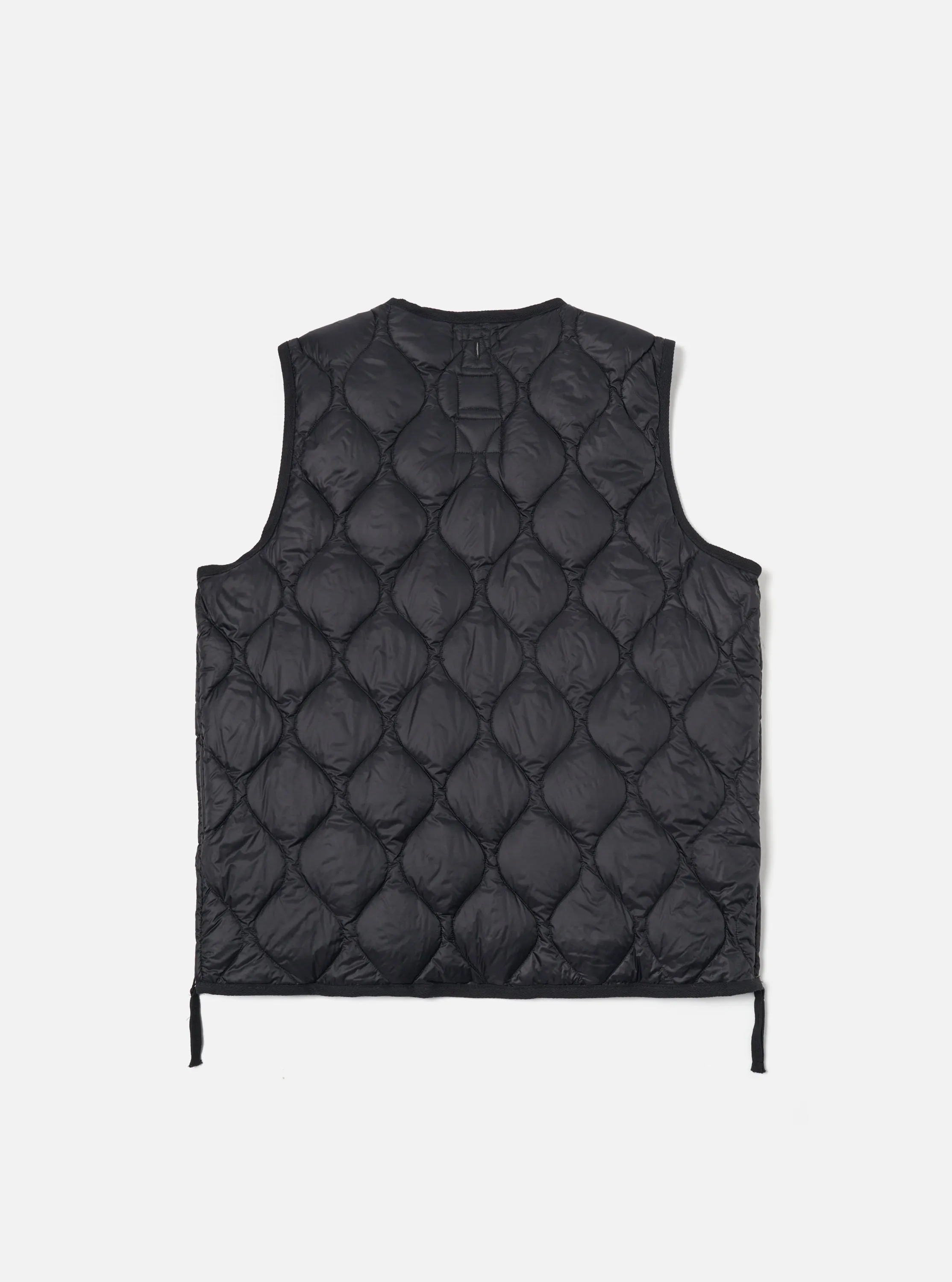 Taion V-Neck Down Vest in Black Soft-Shell Nylon sold by Universal Works product image thumbnail 2