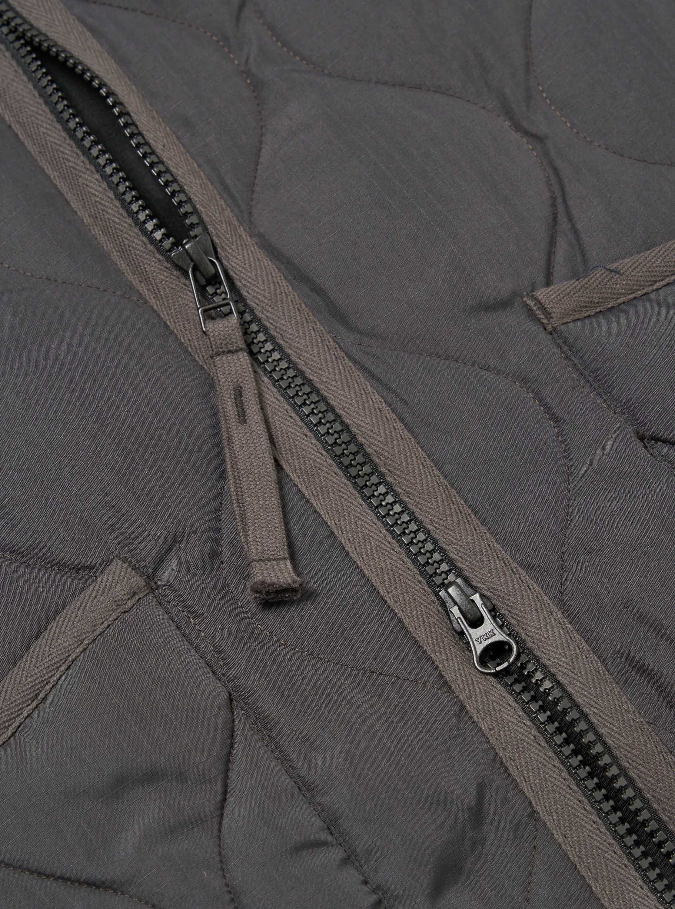 Taion Military V-Neck Down Vest in Charcoal Ripstop sold by Universal Works product image thumbnail 4