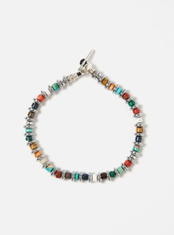 Mikia Bracelet Hematite Roundel in Multi sold by Universal Works