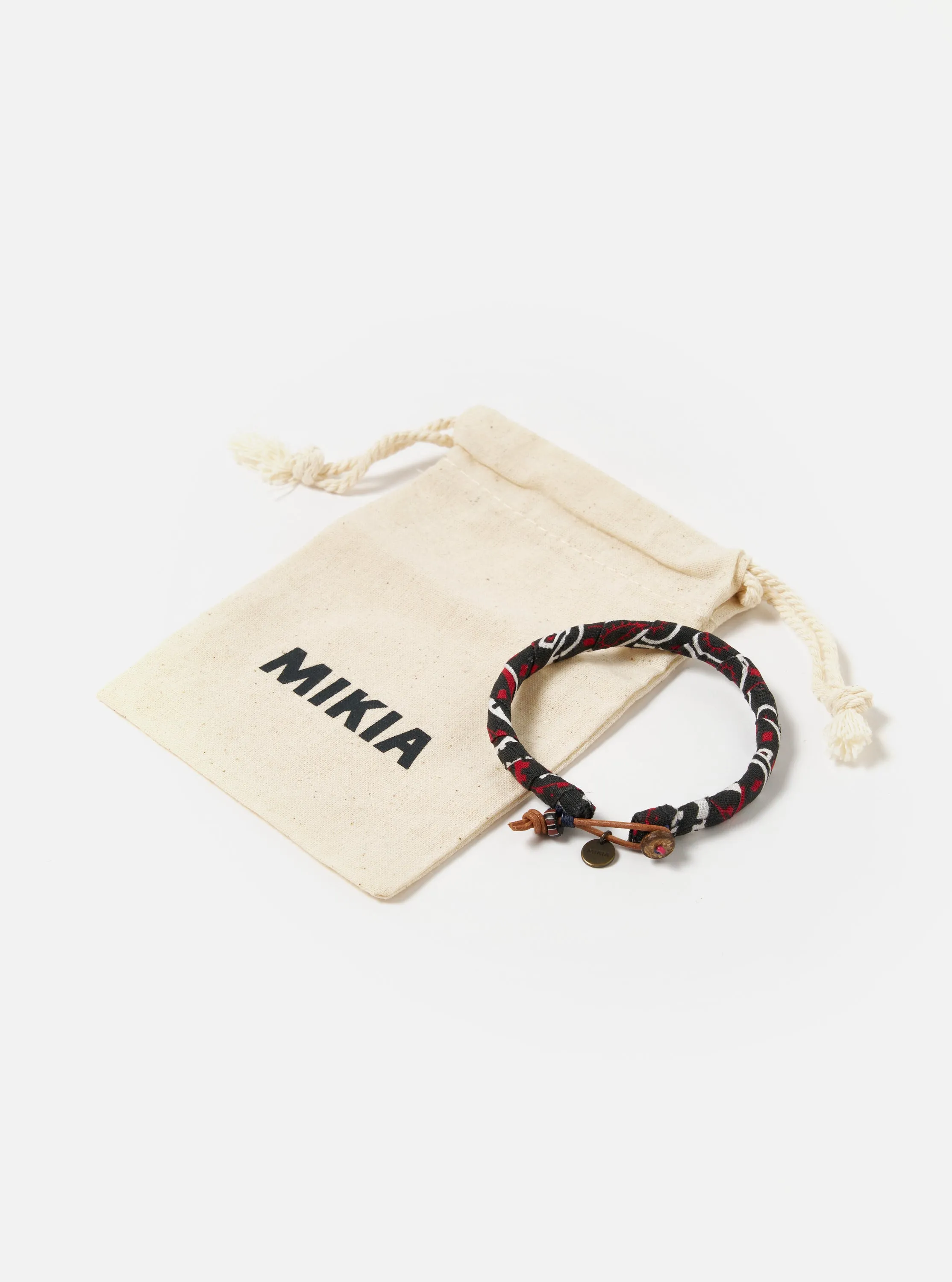 Mikia Bracelet in Black/Red Bandana sold by Universal Works product image thumbnail 4