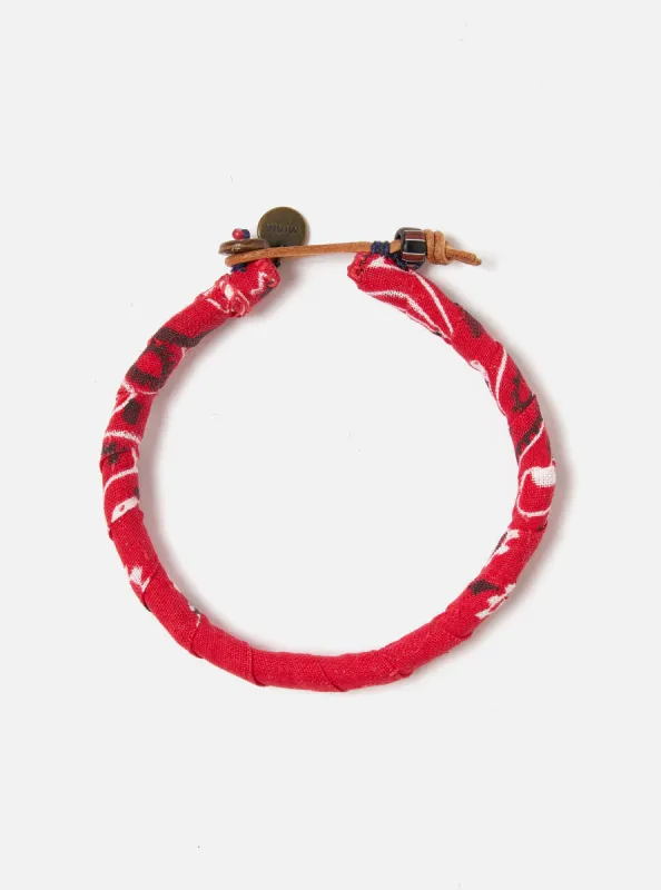 Mikia Bracelet in Red Bandana sold by Universal Works