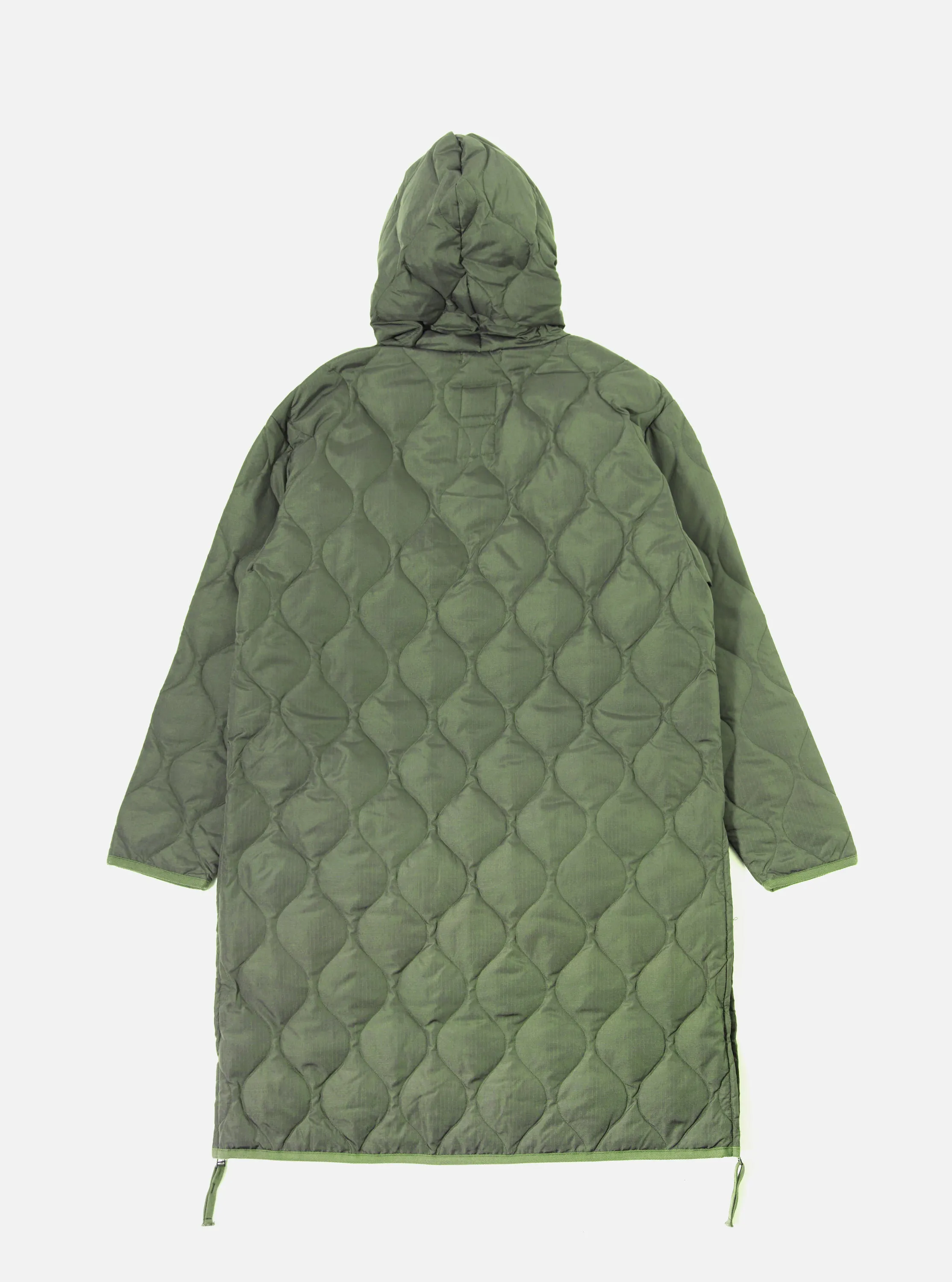 Taion Military Hood Long Down Jacket in Olive Ripstop sold by Universal Works product image thumbnail 2