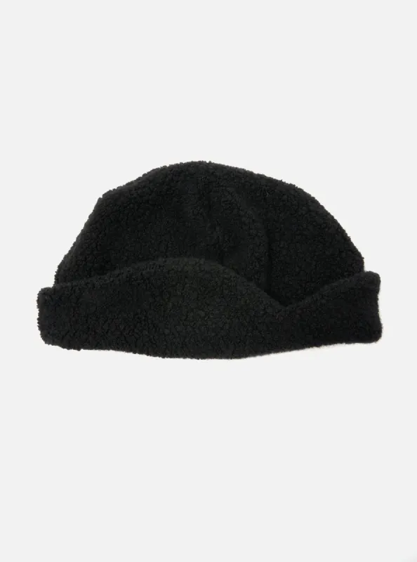 cableami® Watch Cap in Black Recycled Wool sold by Universal Works