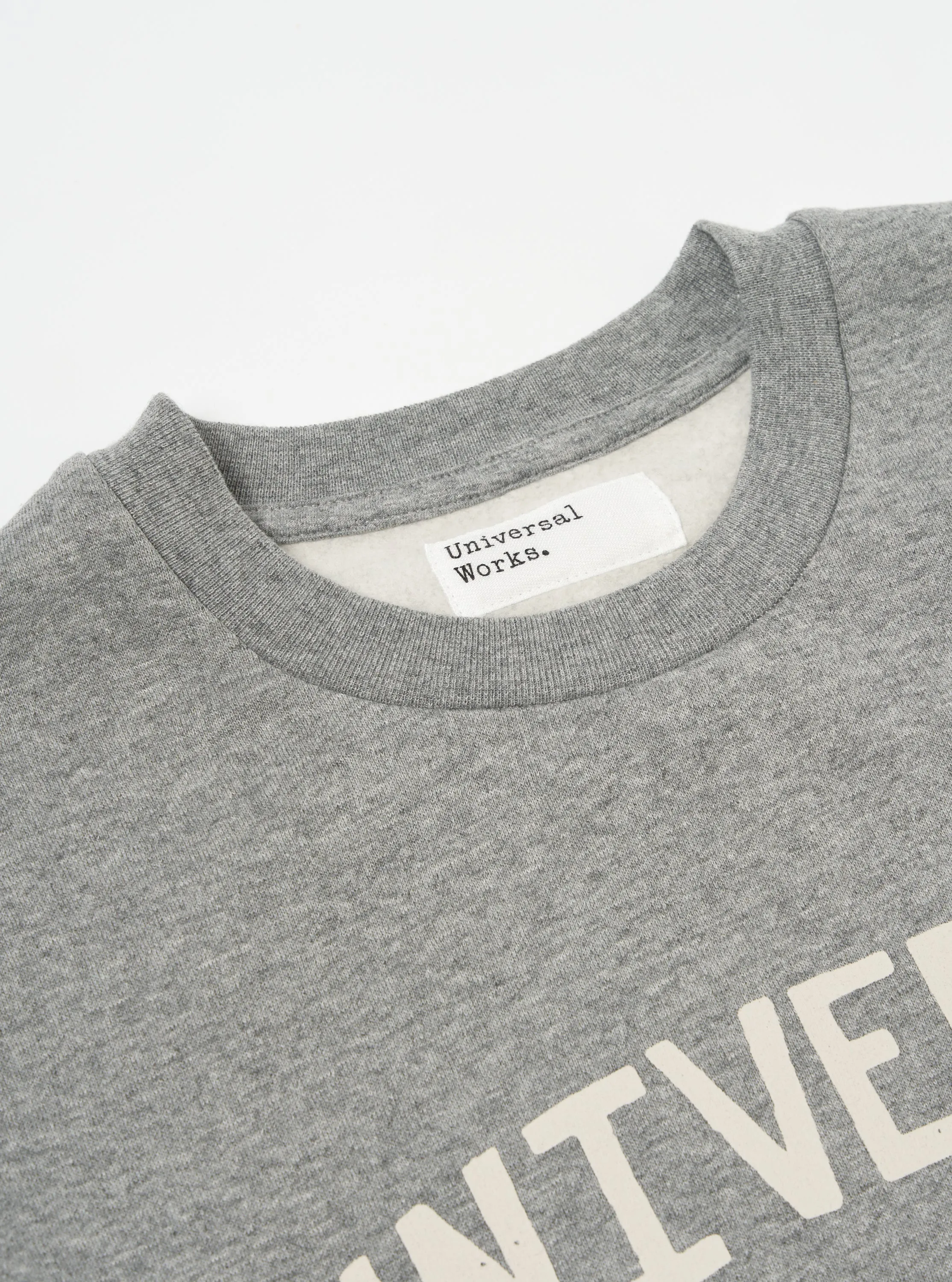 Universal Works Loose Sweatshirt in Grey Marl Recycled Cotton Blend Jersey sold by Universal Works product image thumbnail 3