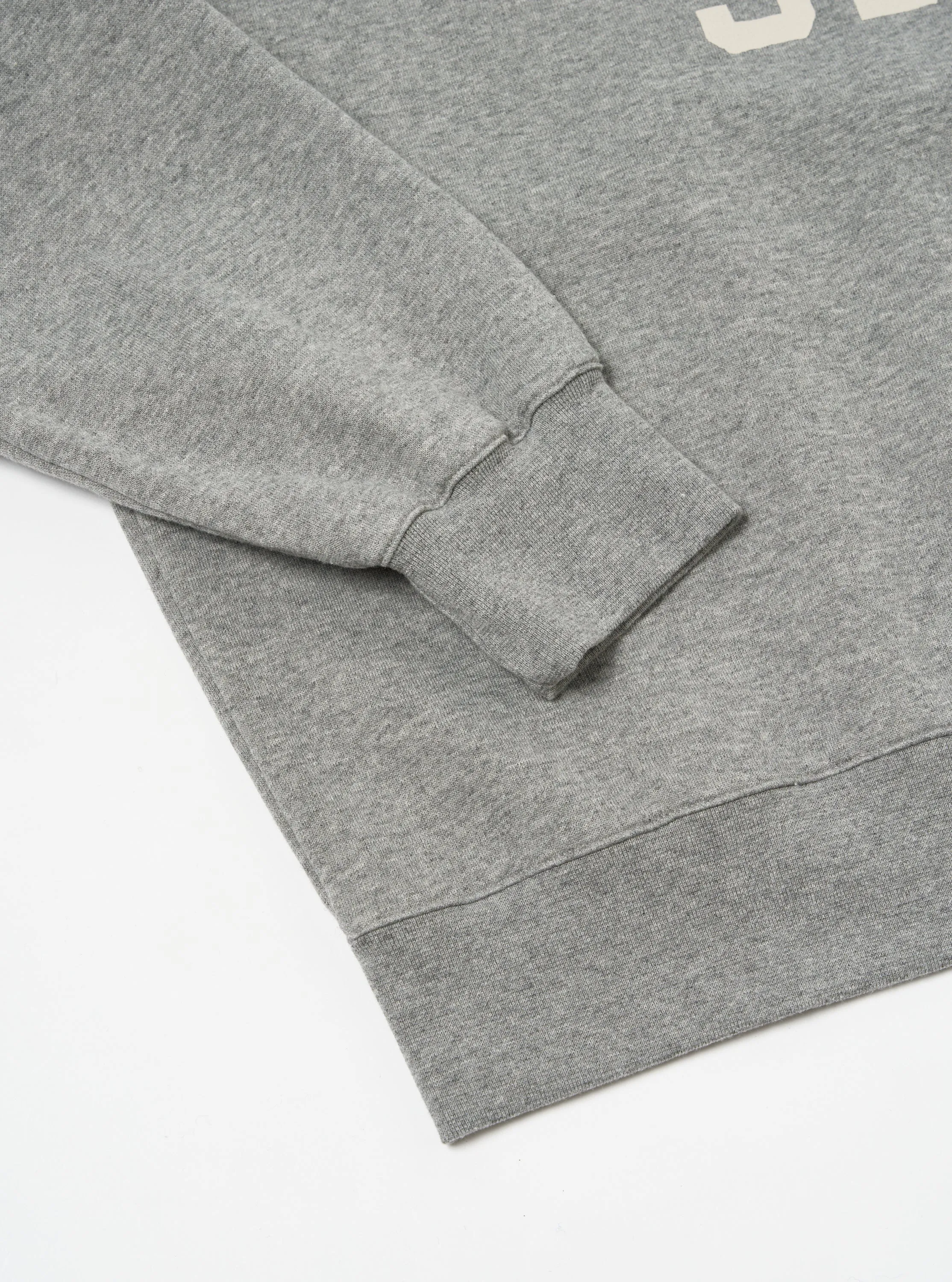 Universal Works Loose Sweatshirt in Grey Marl Recycled Cotton Blend Jersey sold by Universal Works product image thumbnail 4