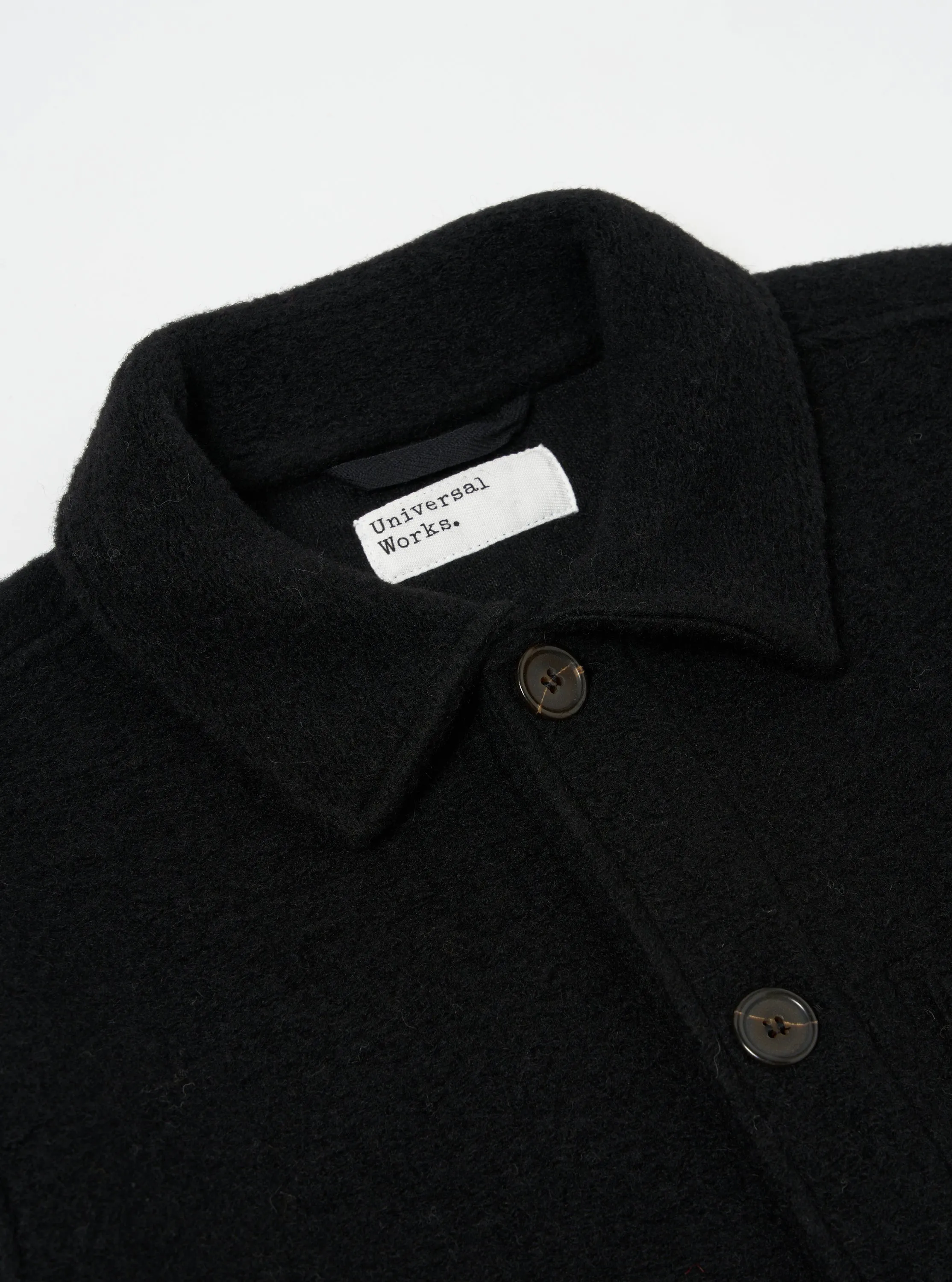 Universal Works Field Jacket in Black Wool Fleece sold by Universal Works product image thumbnail 3