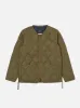 Taion Crew Neck Down Jacket in Dark Olive Ripstop sold by Universal Works