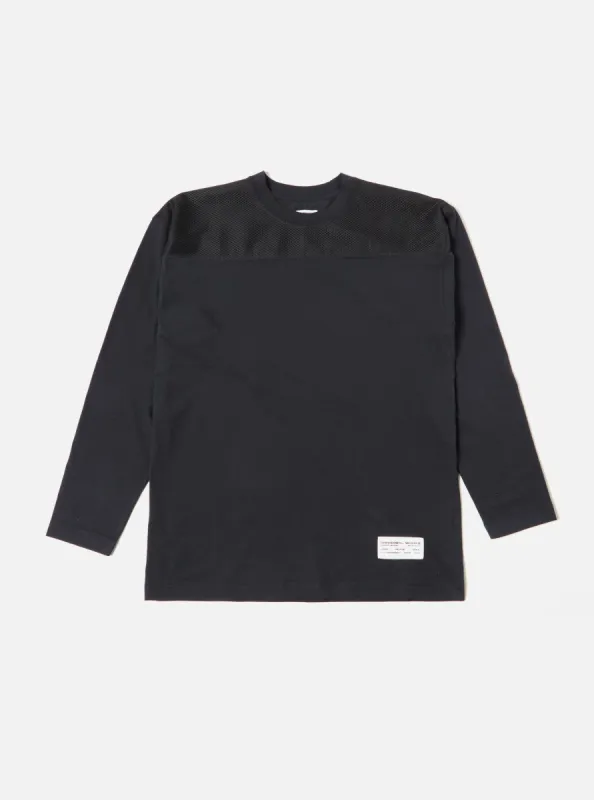 Universal Works Football Jersey in Navy Single Jersey made by Universal Works