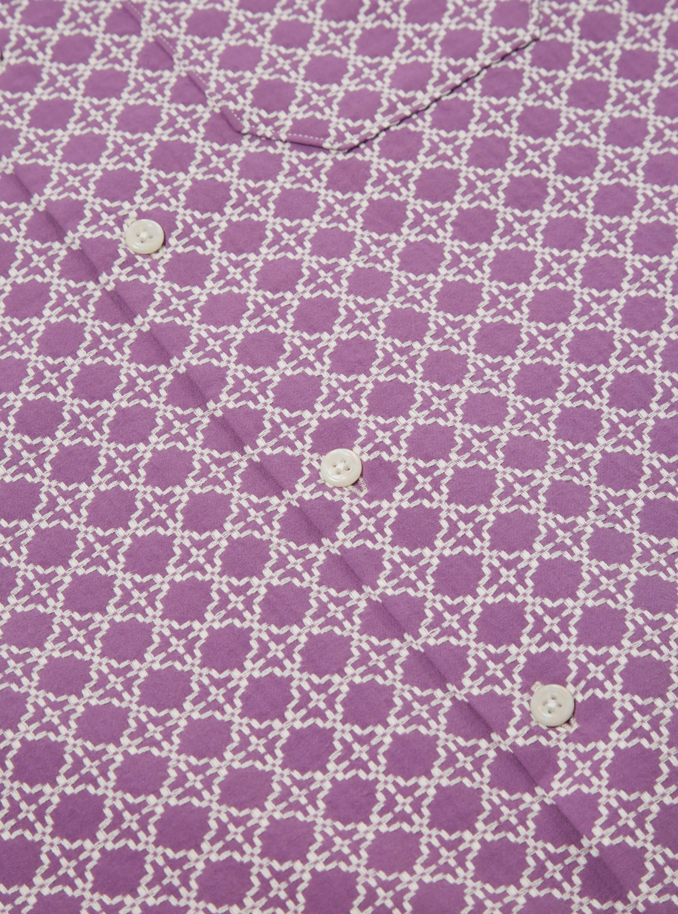 Universal Works Road Shirt in Lilac Tile 2 Cotton sold by Universal Works product image thumbnail 5