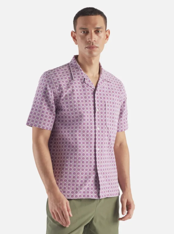 Universal Works Road Shirt in Lilac Tile 2 Cotton sold by Universal Works
