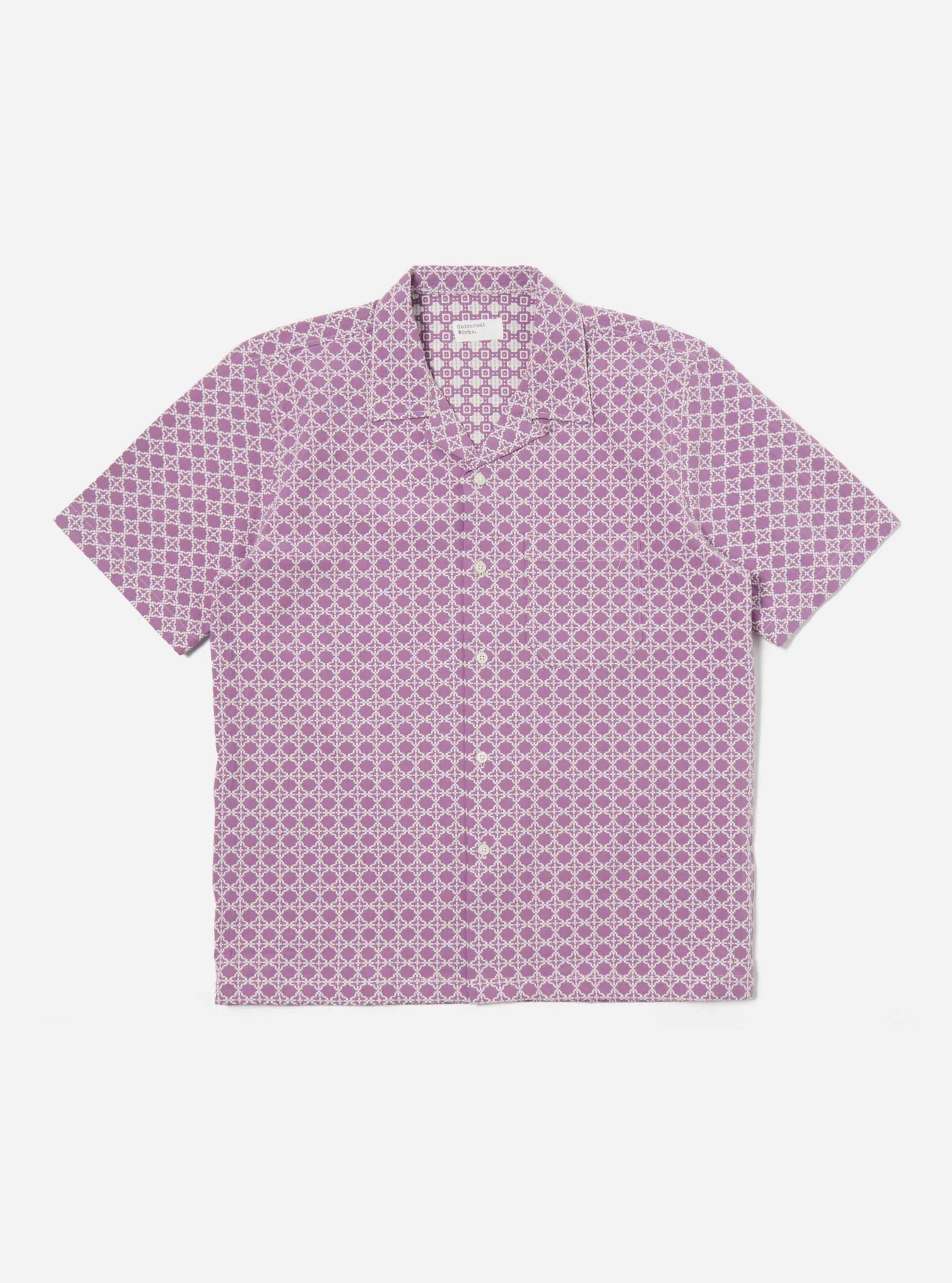 Universal Works Road Shirt in Lilac Tile 2 Cotton sold by Universal Works product image thumbnail 2