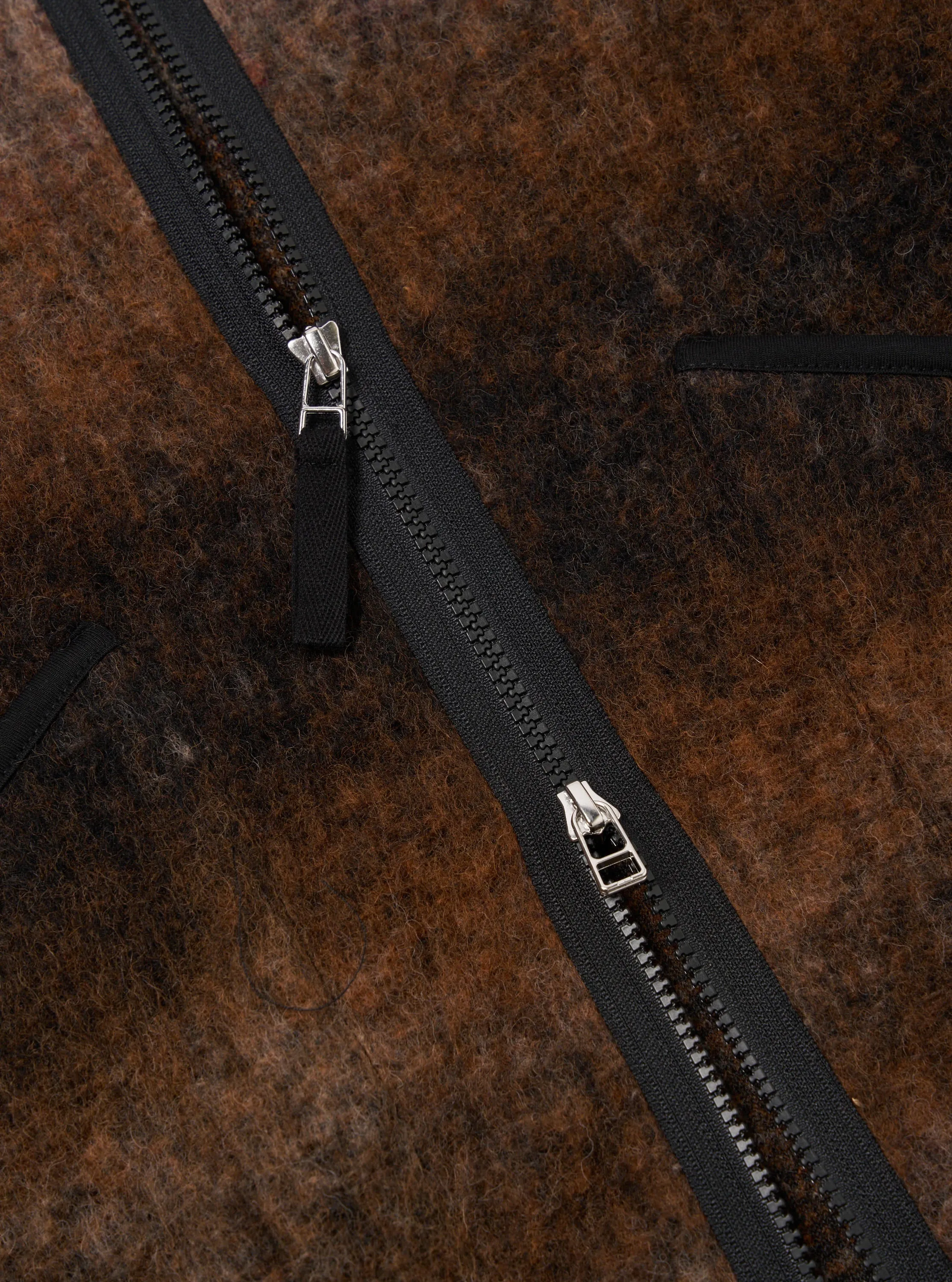 Universal Works Zip Liner Jacket in Brown Ombre Fleece sold by Universal Works product image thumbnail 4