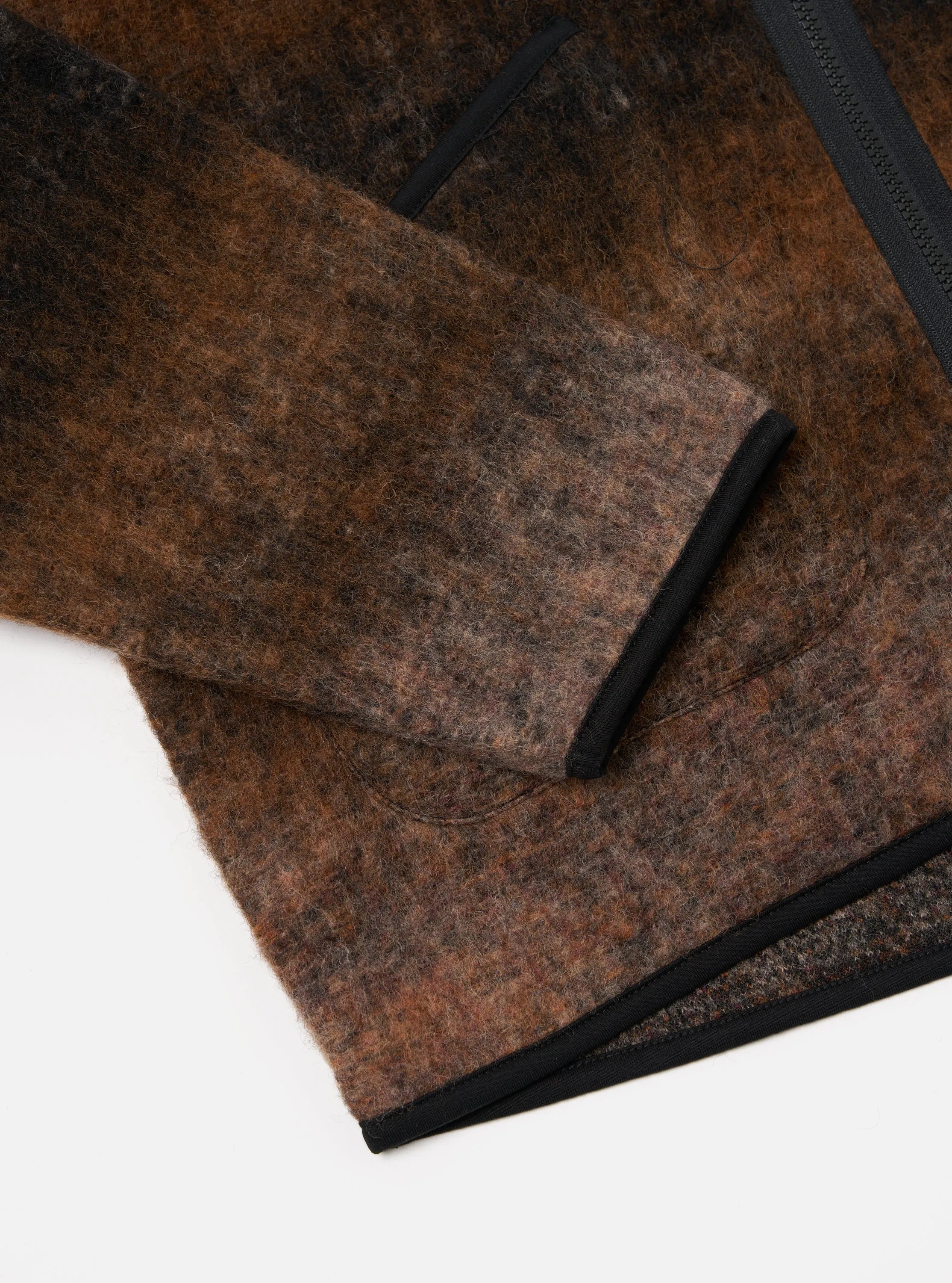 Universal Works Zip Liner Jacket in Brown Ombre Fleece sold by Universal Works product image thumbnail 5