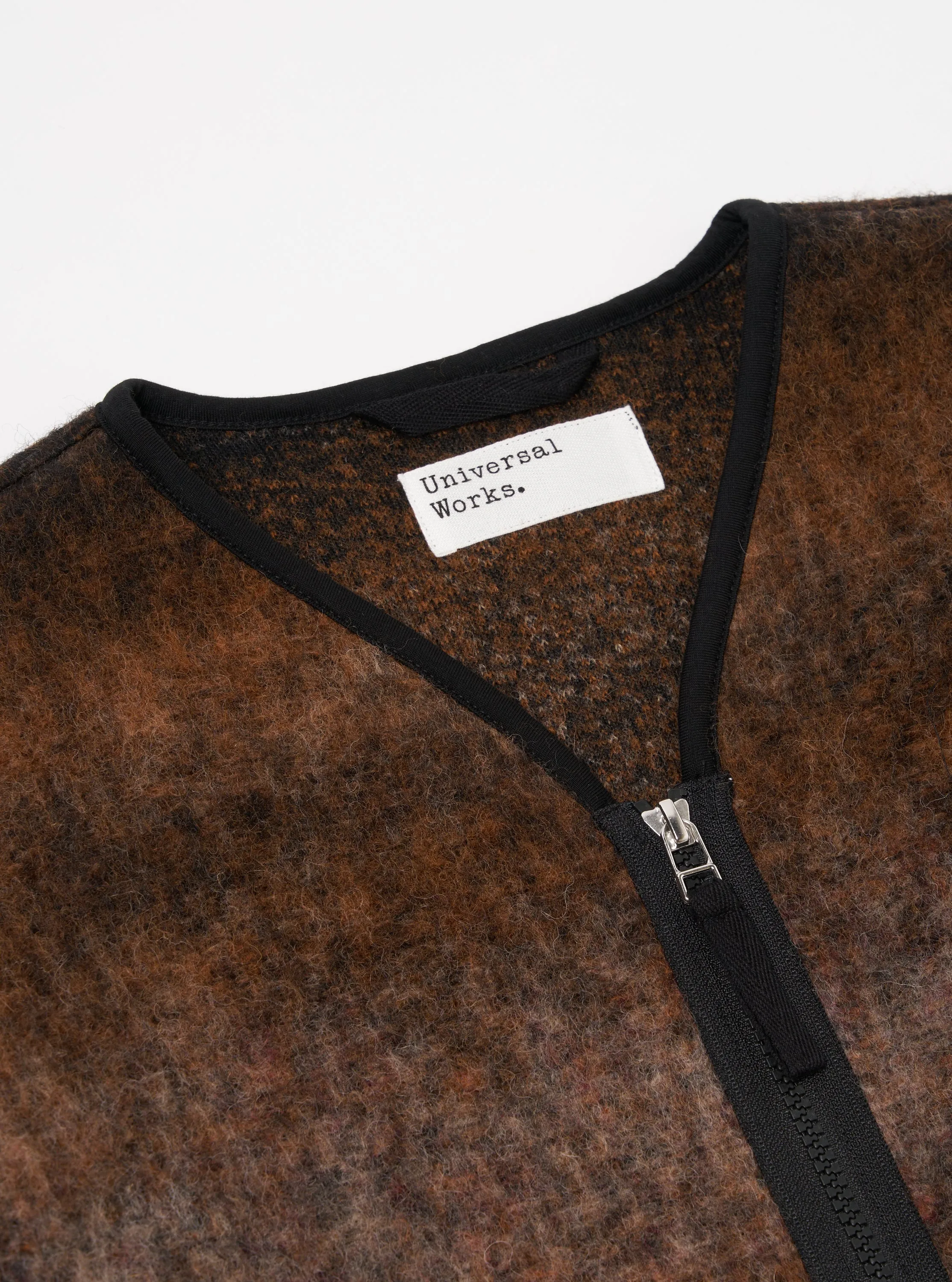 Universal Works Zip Liner Jacket in Brown Ombre Fleece sold by Universal Works product image thumbnail 3