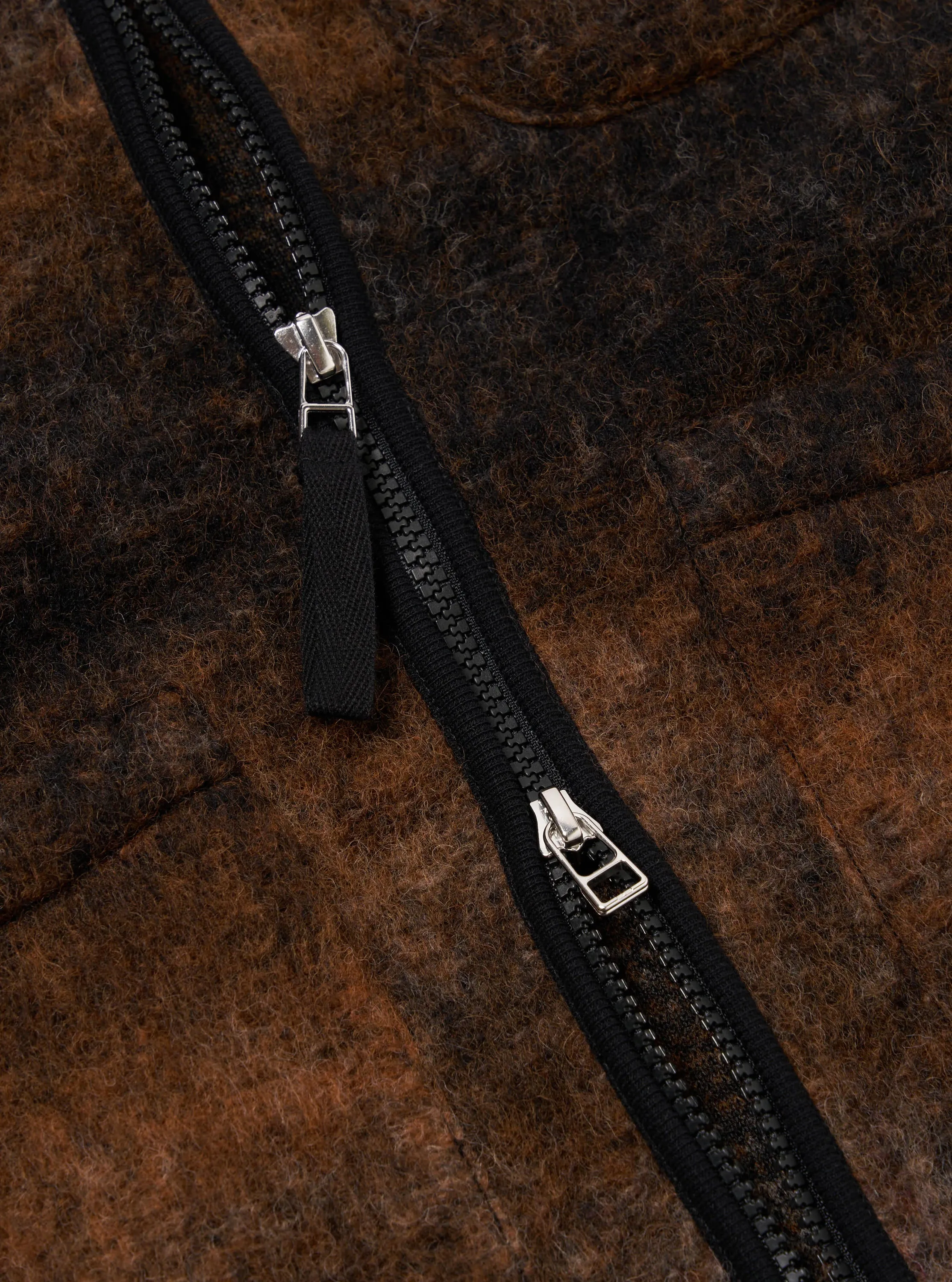 Universal Works Zip Gilet in Brown Ombre Fleece sold by Universal Works product image thumbnail 4