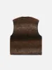 Universal Works Zip Gilet in Brown Ombre Fleece sold by Universal Works