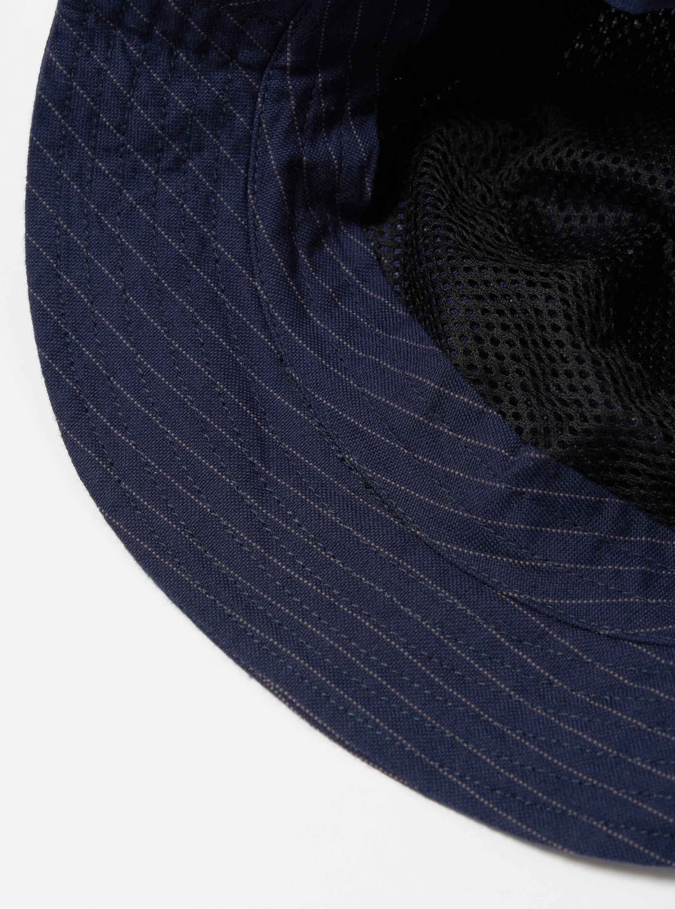 Universal Works Lewis Hat in Navy Cotton Pinstripe sold by Universal Works product image thumbnail 4