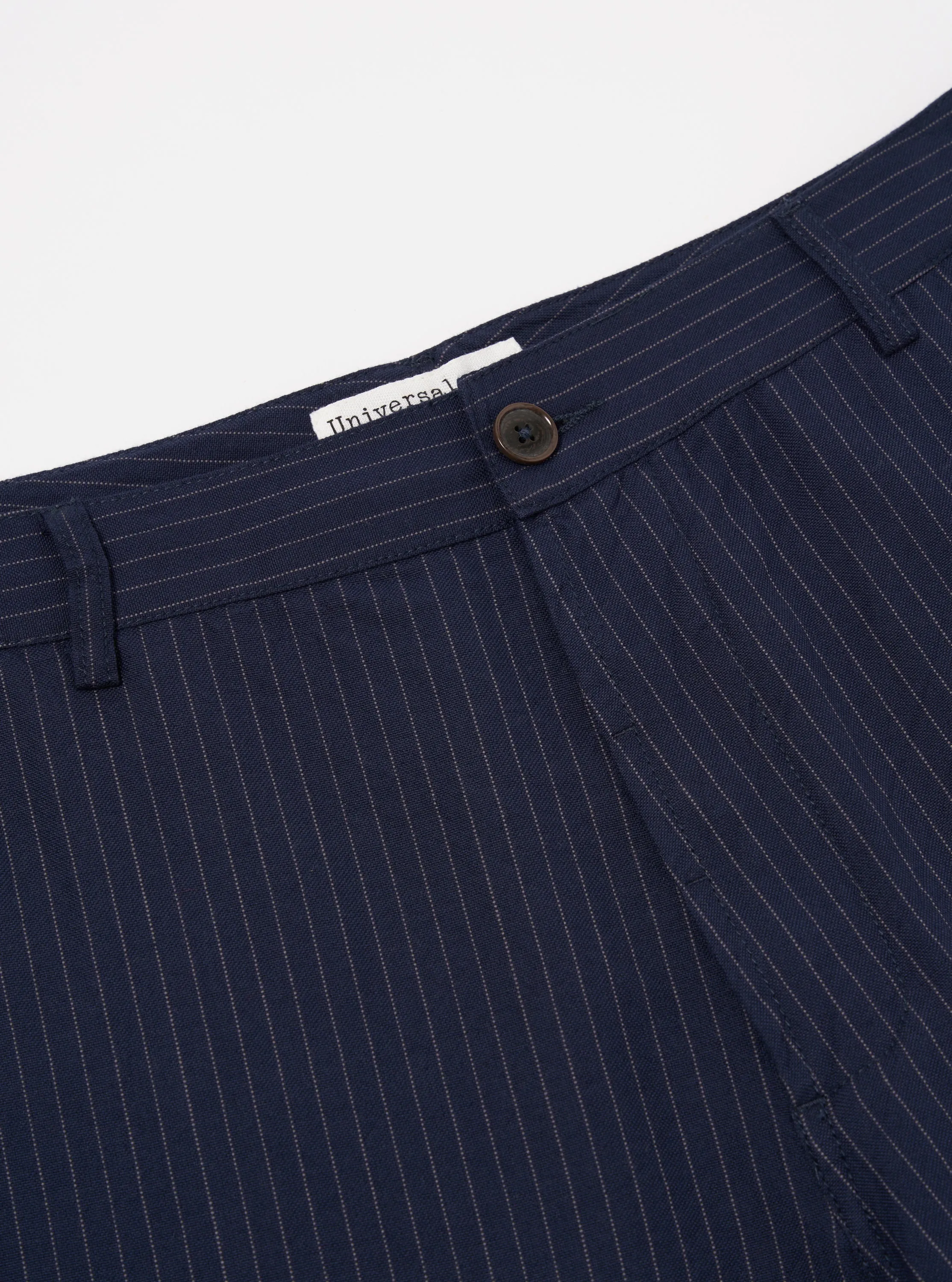 Universal Works Military Chino in Navy Cotton Pinstripe sold by Universal Works product image thumbnail 3