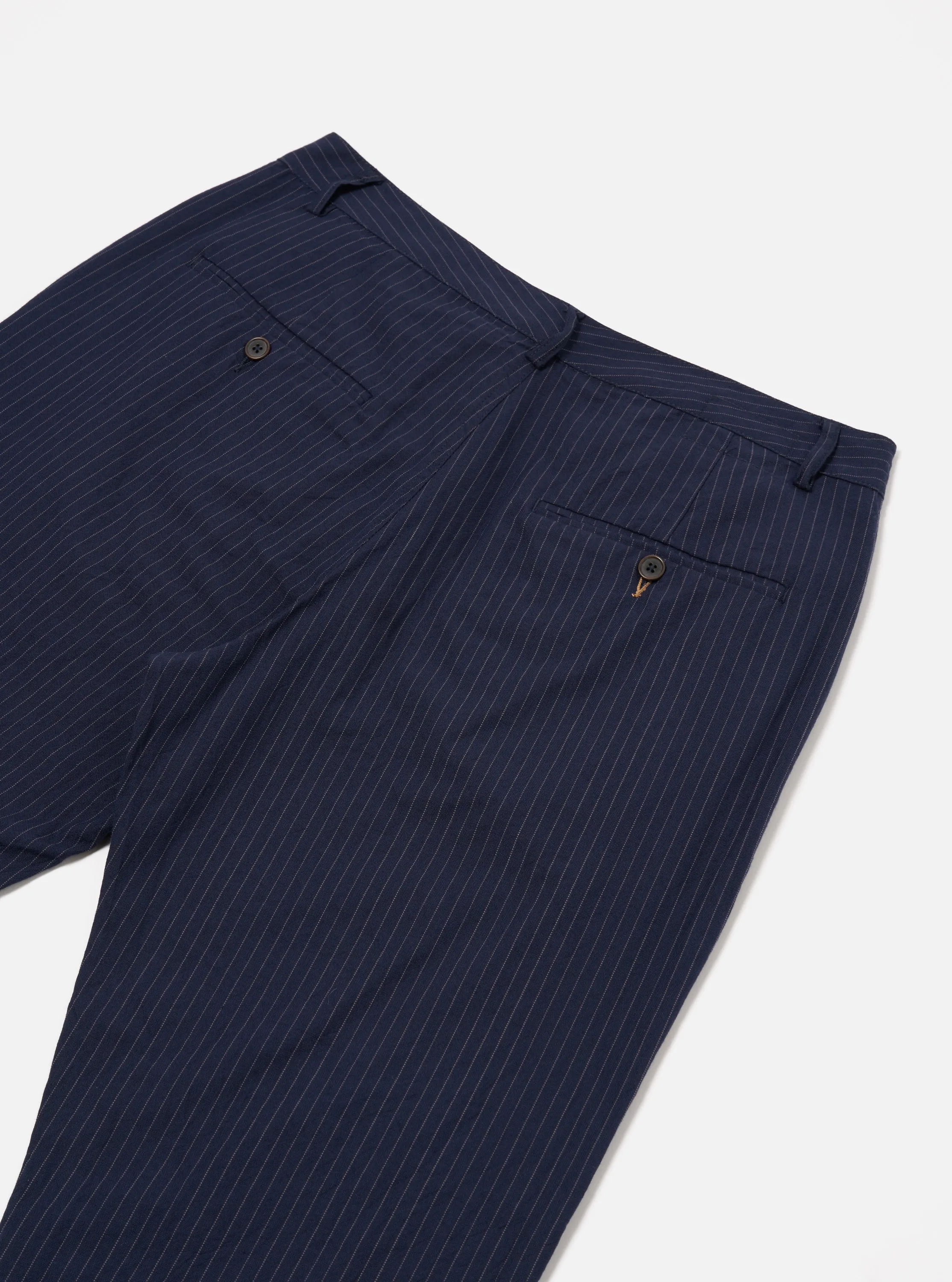 Universal Works Military Chino in Navy Cotton Pinstripe sold by Universal Works product image thumbnail 4