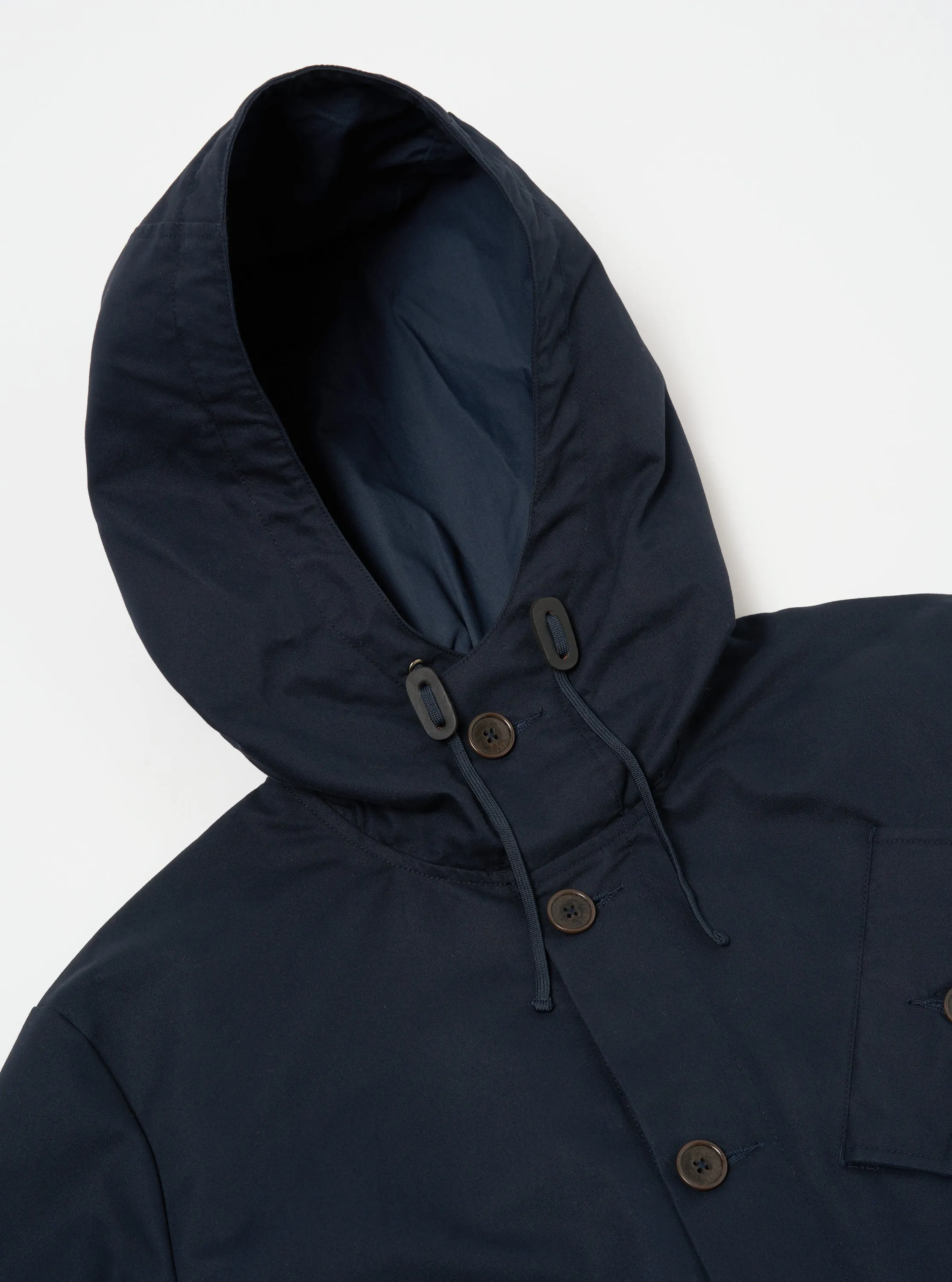 Navy Brushed Polytech Boston Parka sold by Universal Works product image thumbnail 4