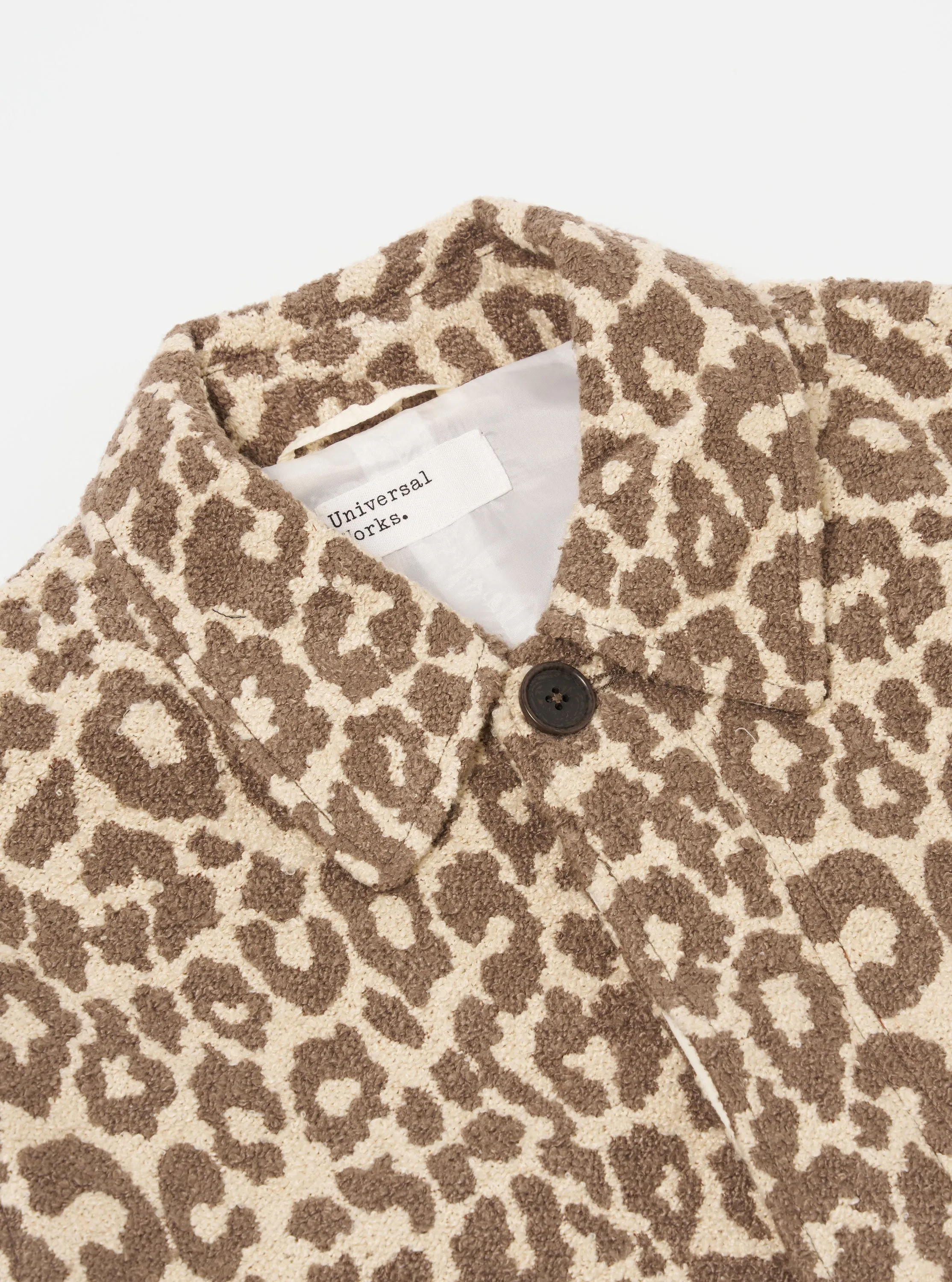 Natural Crazy Leopard Account Coat sold by Universal Works product image thumbnail 4