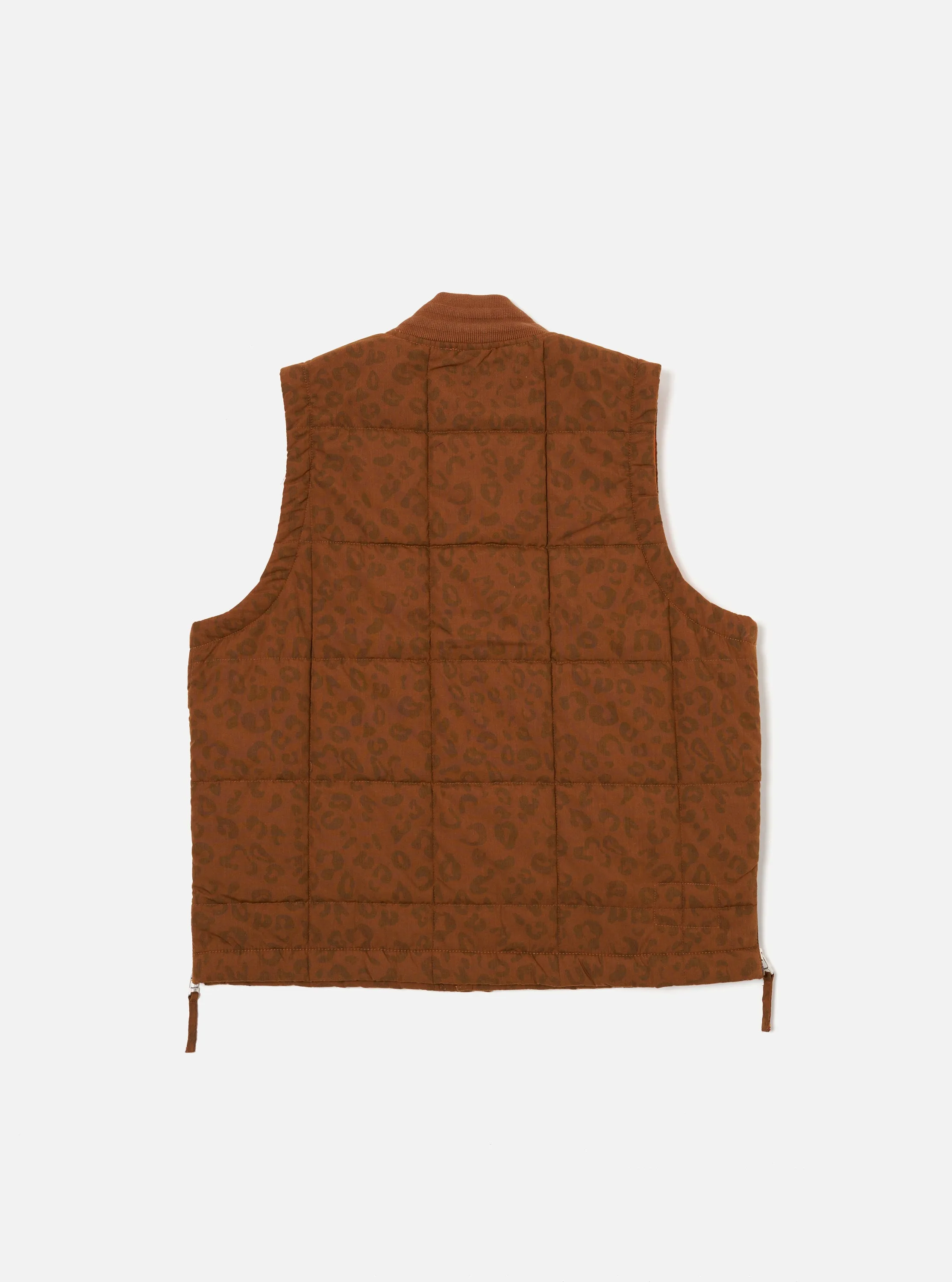 Orange Leopard Recycled Polytech Carlton Gilet sold by Universal Works product image thumbnail 3