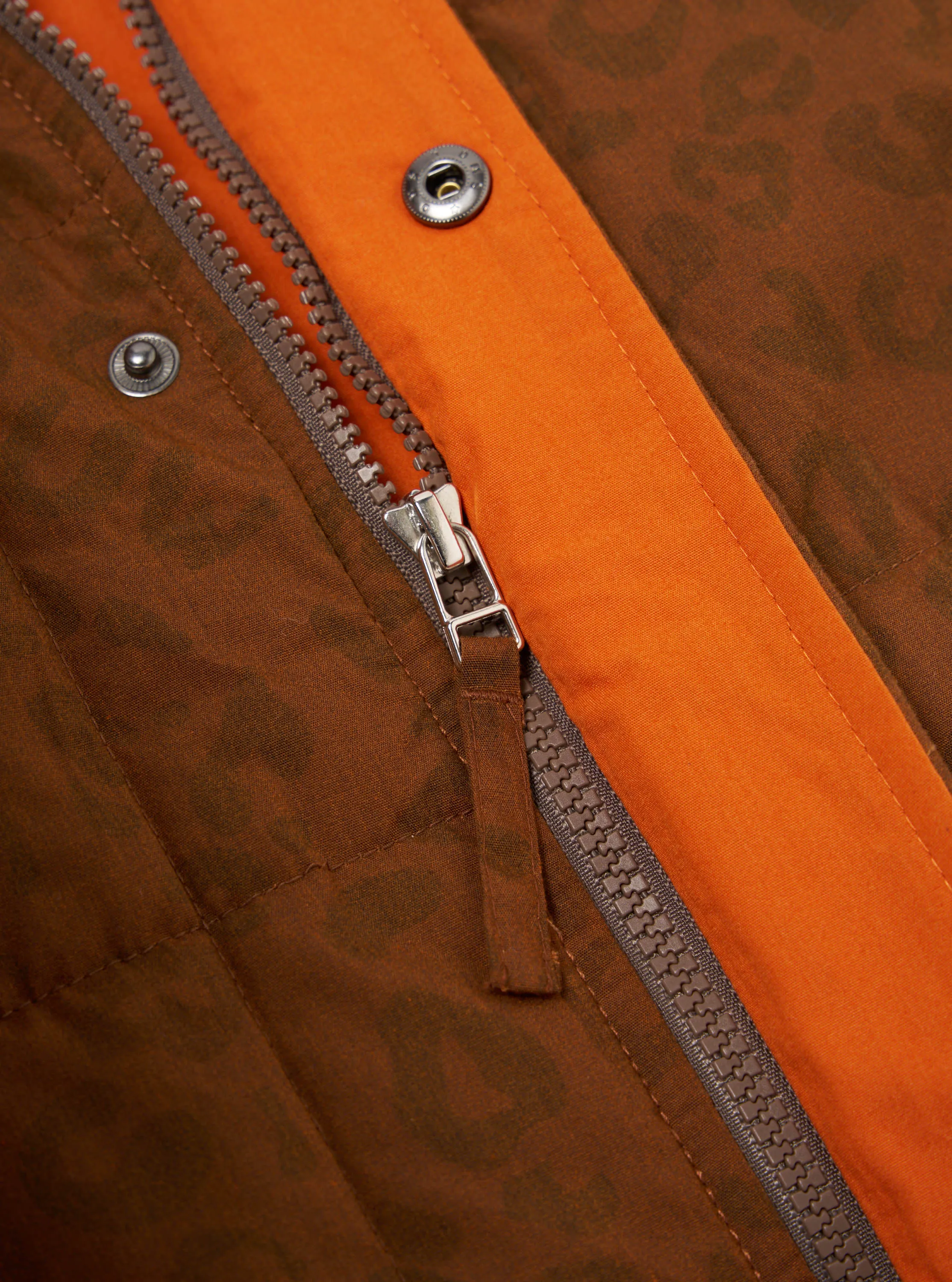 Orange Leopard Recycled Polytech Carlton Gilet sold by Universal Works product image thumbnail 5