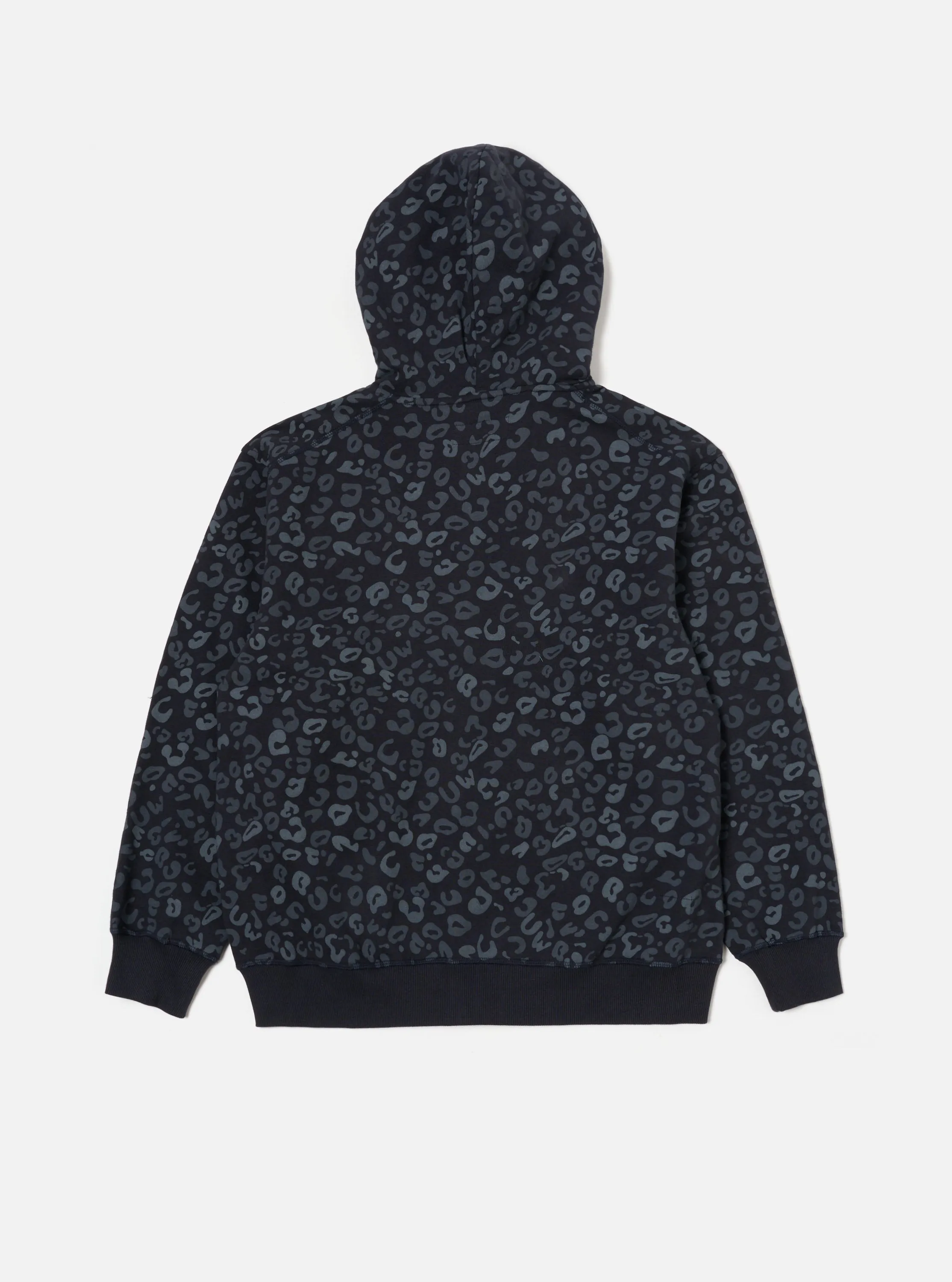 Universal Works New York Hoody in Navy Leopard Brush Back sold by Universal Works product image thumbnail 2