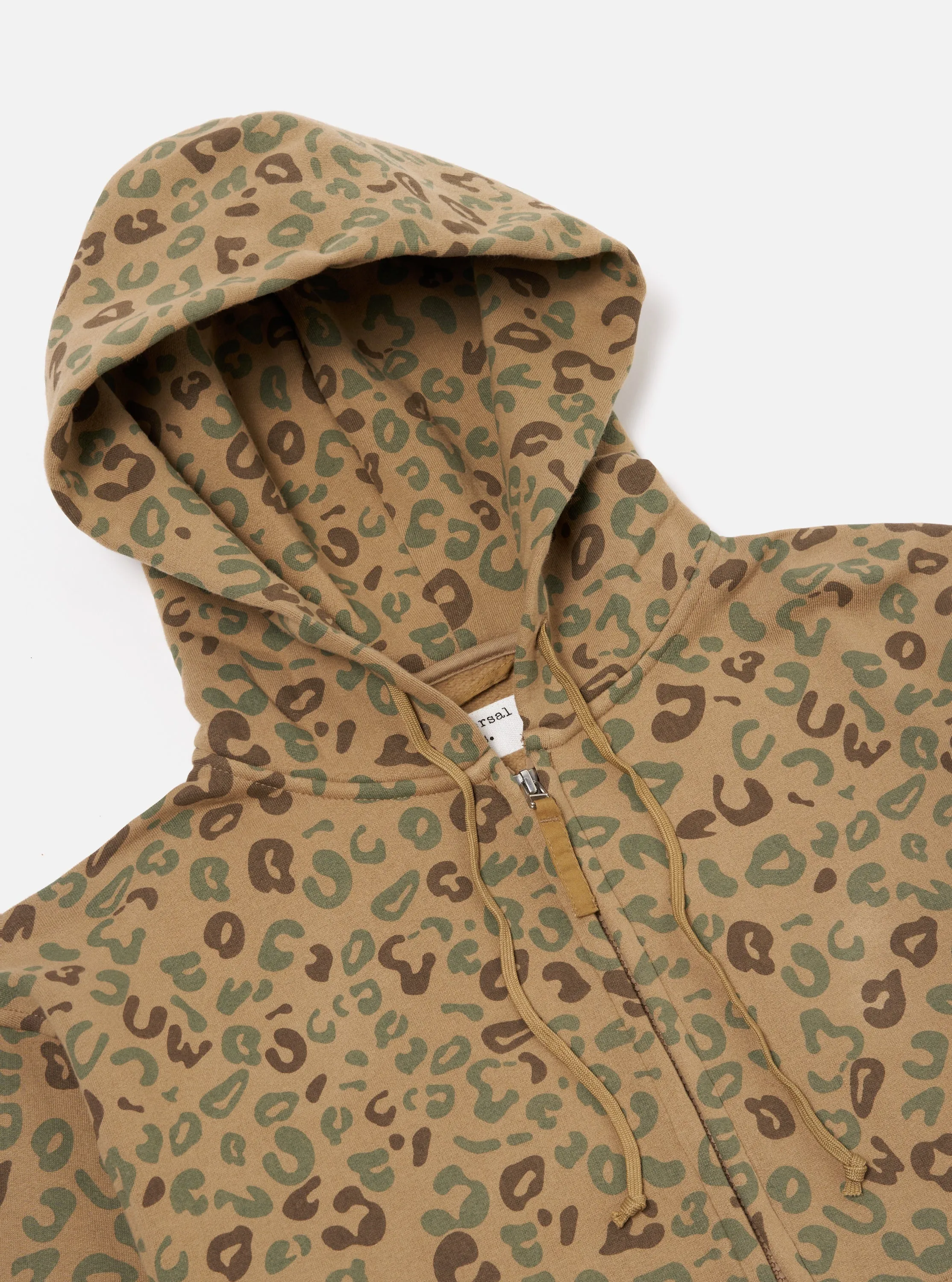Universal Works New York Hoody in Sand Leopard Brush Back sold by Universal Works product image thumbnail 3