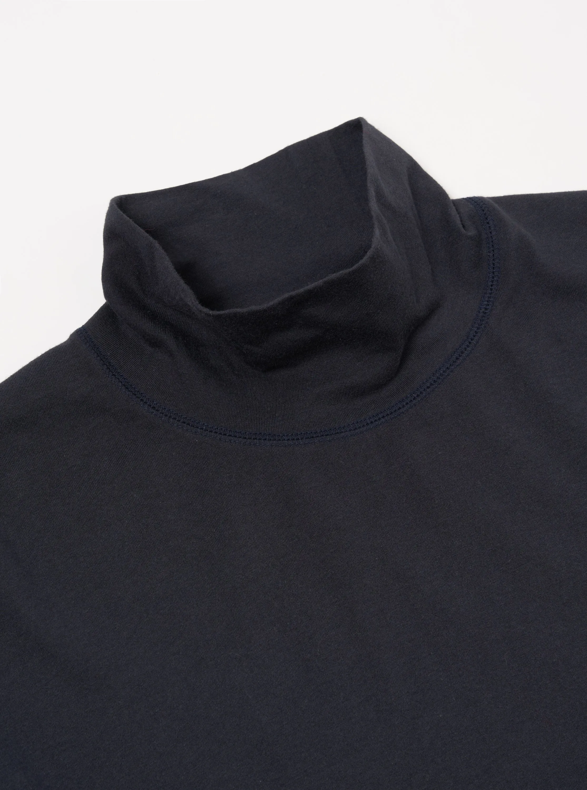 Navy Single Jersey Funnel Neck Tee sold by Universal Works product image thumbnail 3