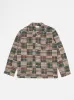 Universal Works Long Pyjama Set in Green/Brown Patchwork Madras sold by Universal Works