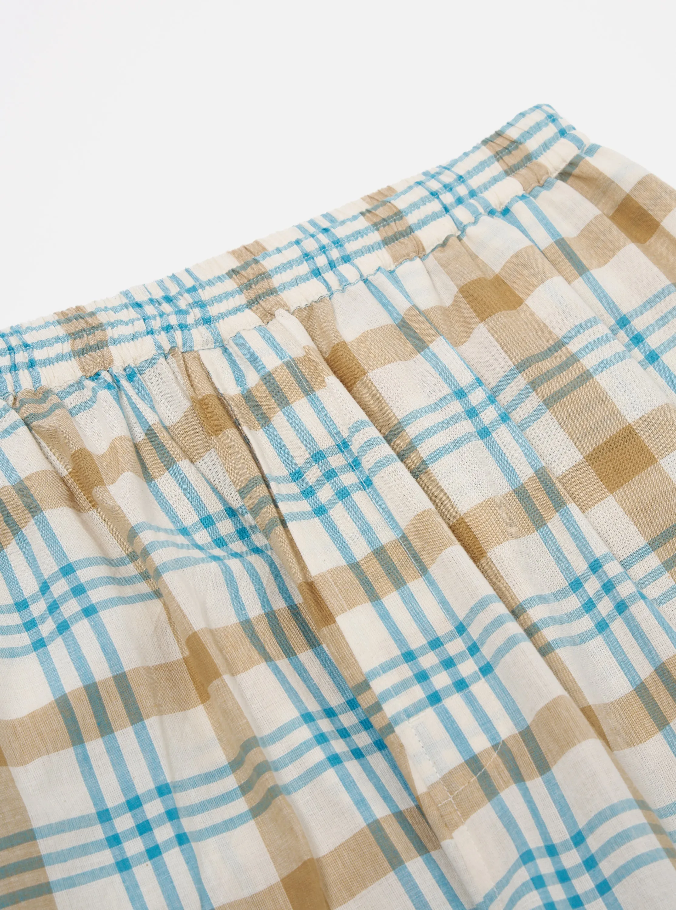 Ecru Madras Check Pyjama Pant sold by Universal Works product image thumbnail 3