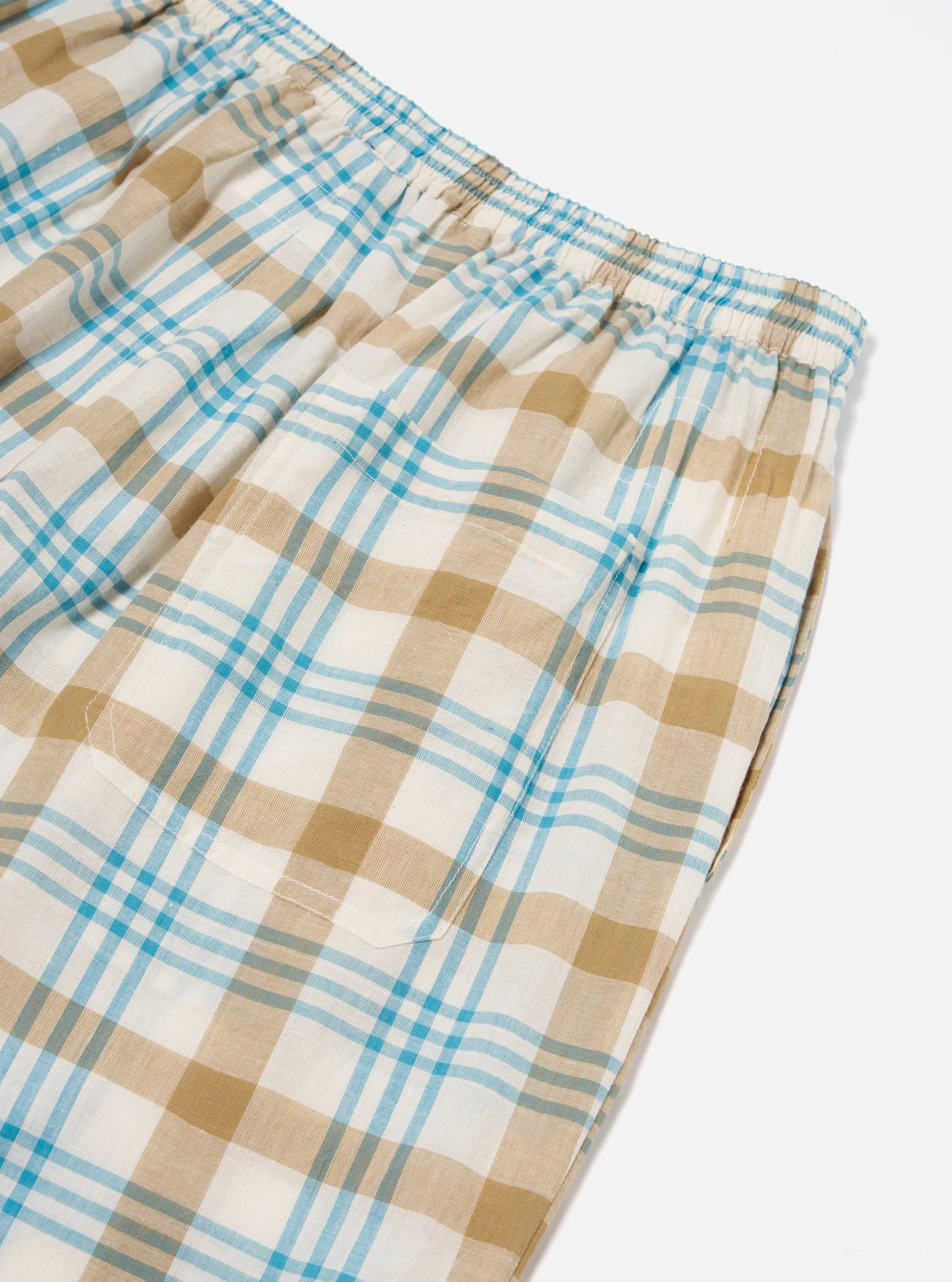 Ecru Madras Check Pyjama Pant sold by Universal Works product image thumbnail 4