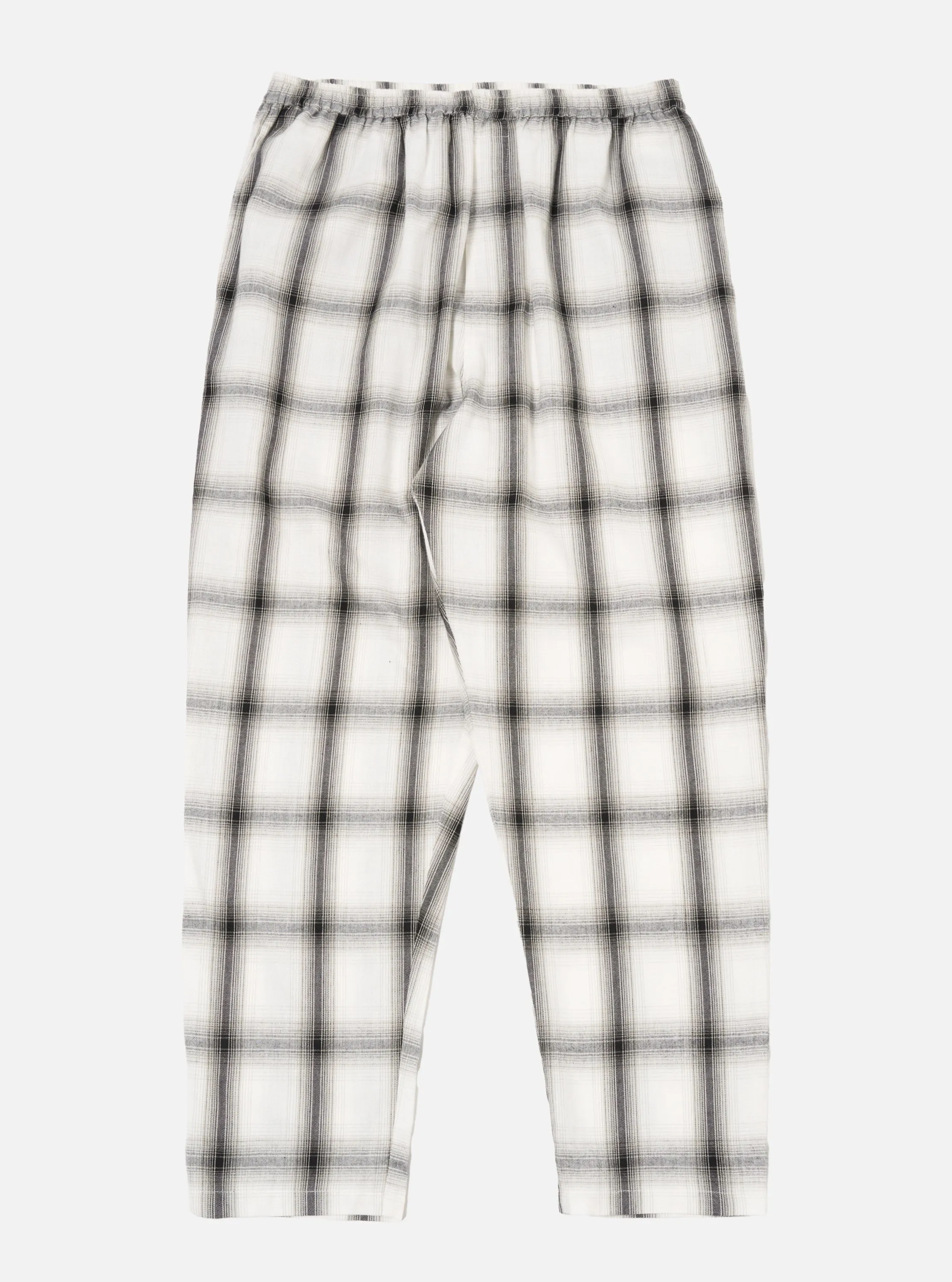 Ecru Shadow Check Pyjama Pant sold by Universal Works