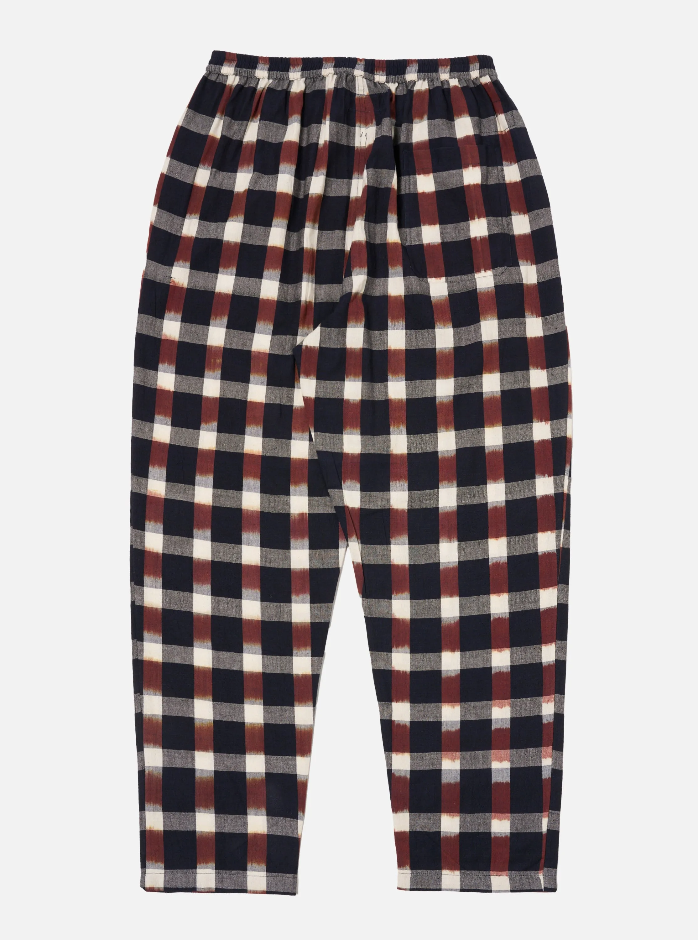 Universal Works Pyjama Pant in Indigo Ikat Check sold by Universal Works product image thumbnail 2