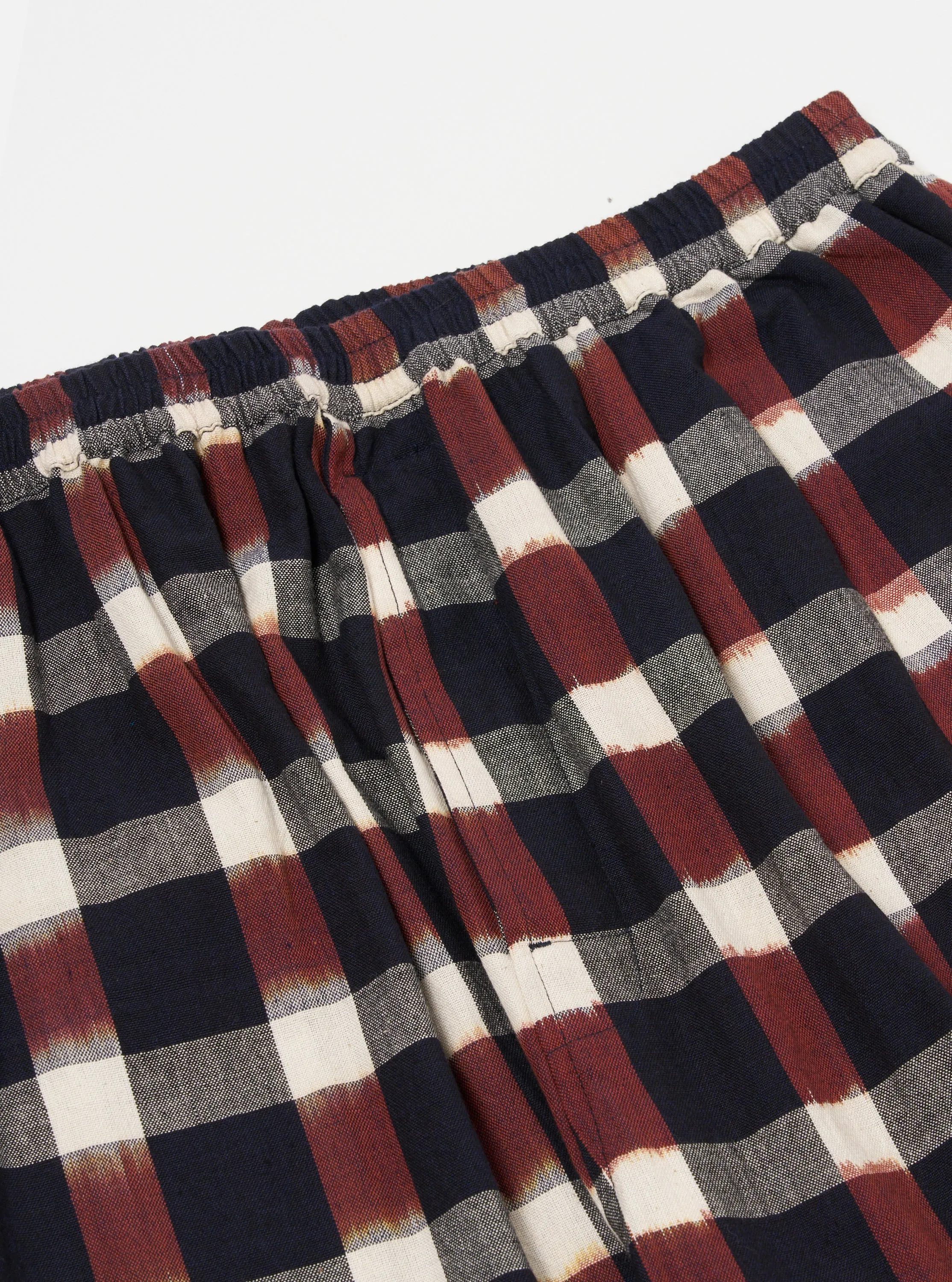 Universal Works Pyjama Pant in Indigo Ikat Check sold by Universal Works product image thumbnail 3
