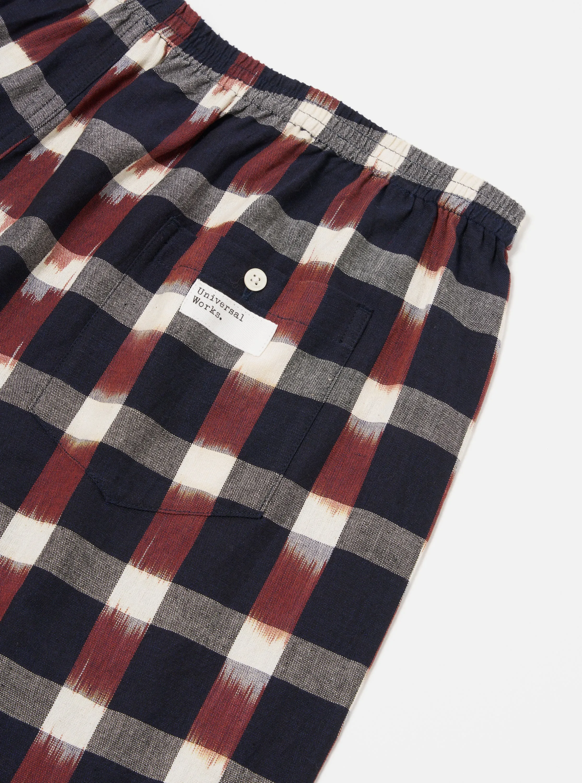Universal Works 3 Pack Boxer Short in Navy/Brown Check Ikat sold by Universal Works product image thumbnail 5
