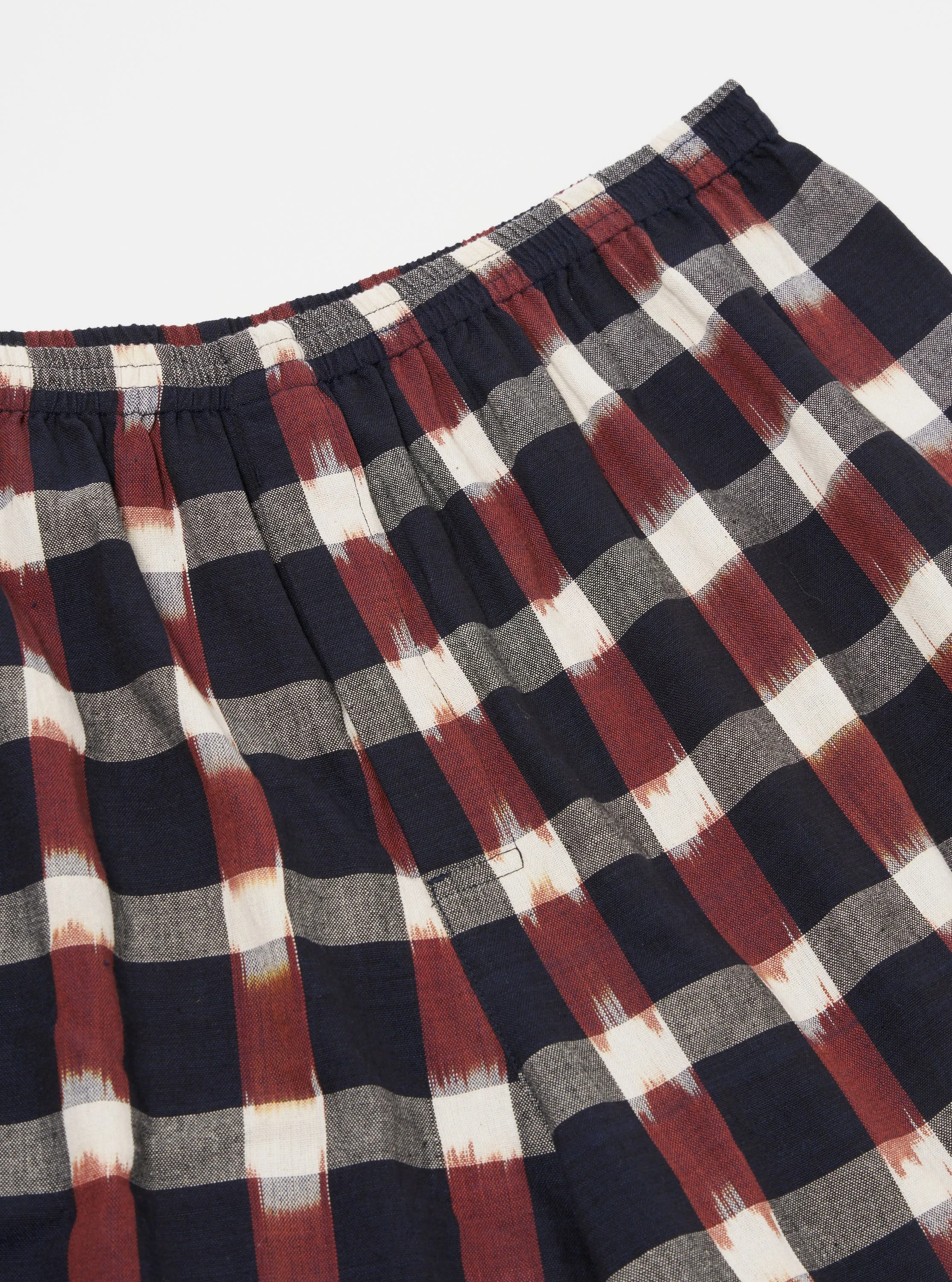 Universal Works 3 Pack Boxer Short in Navy/Brown Check Ikat sold by Universal Works product image thumbnail 4
