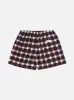 Universal Works 3 Pack Boxer Short in Navy/Brown Check Ikat sold by Universal Works