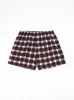 Universal Works 3 Pack Boxer Short in Navy/Brown Check Ikat sold by Universal Works