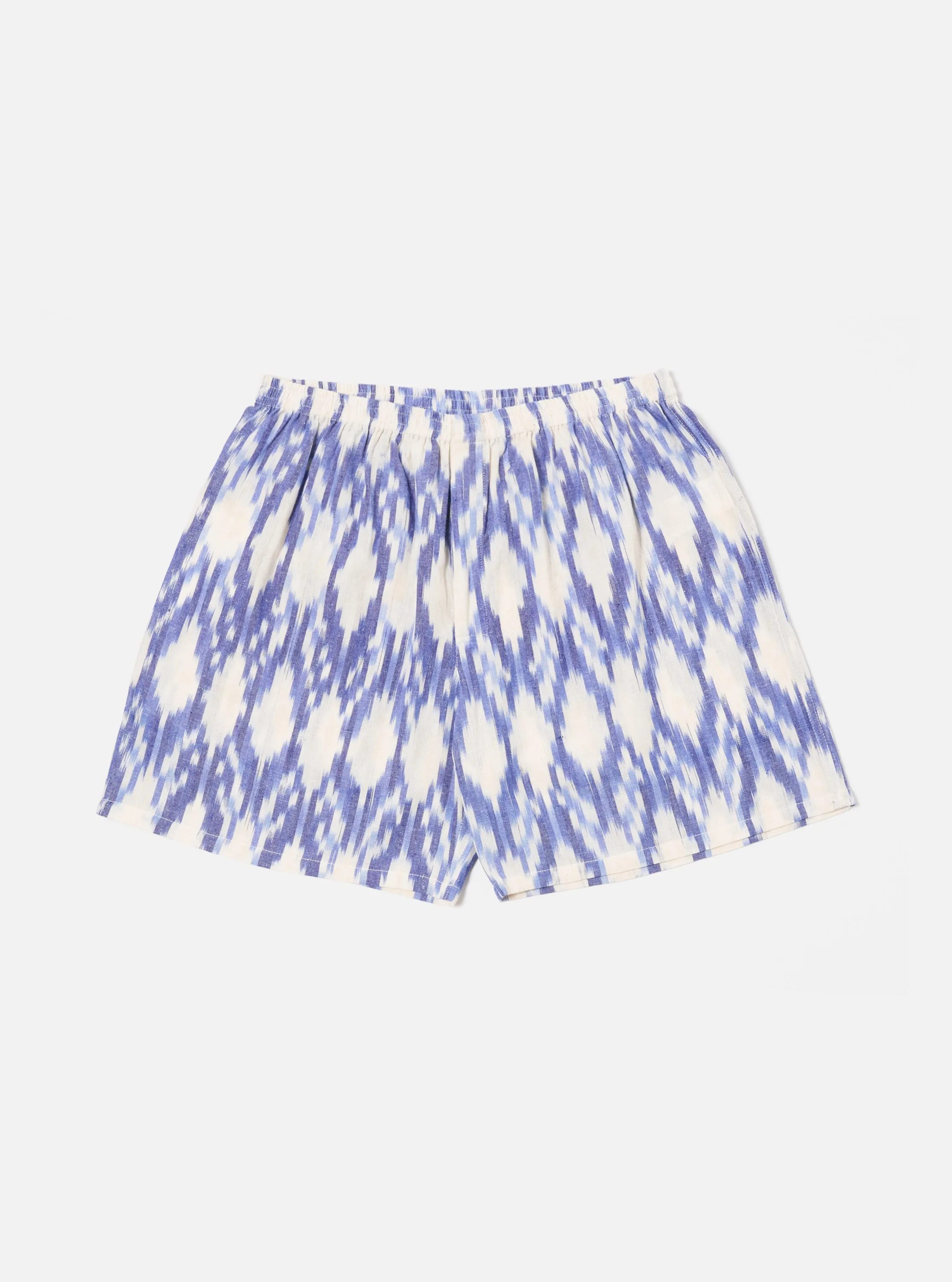 Ecru Ikat I Cotton Boxer Short sold by Universal Works