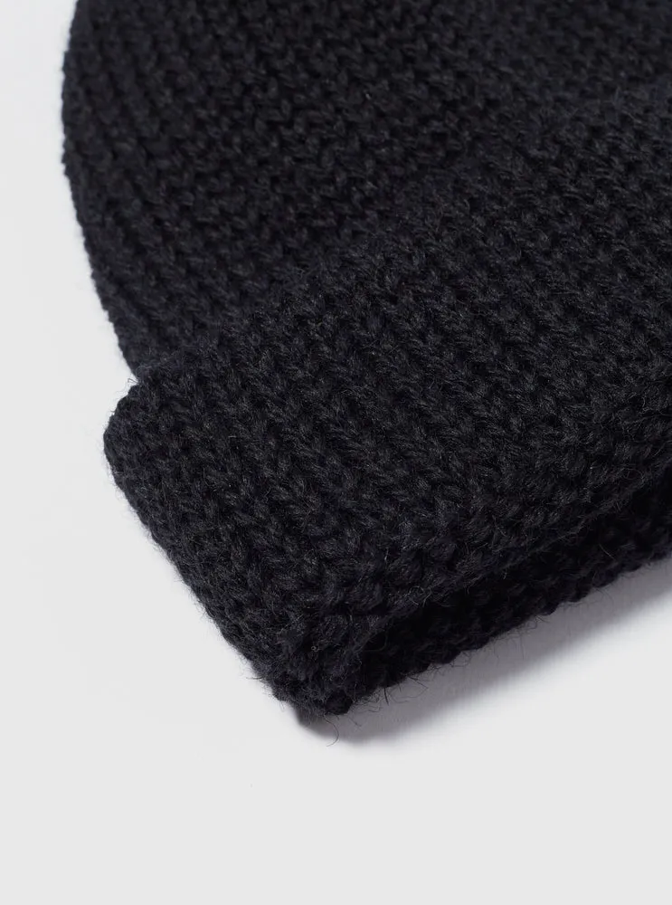 Universal Works Short Watch Cap in Black British Wool sold by Universal Works product image thumbnail 2